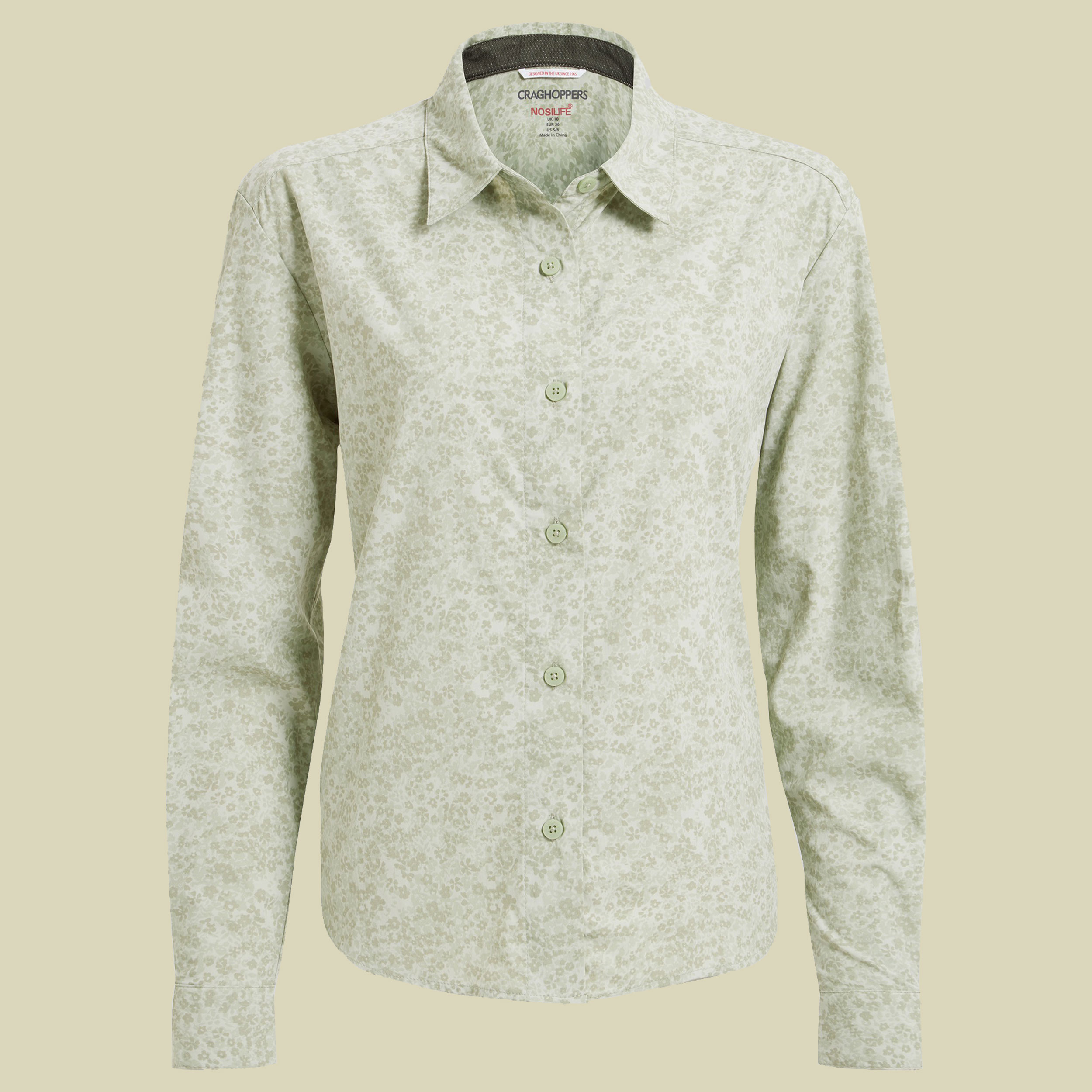 NosiLife Arona Long Sleeved Shirt Women 38 grün - bud green print (UK 12)