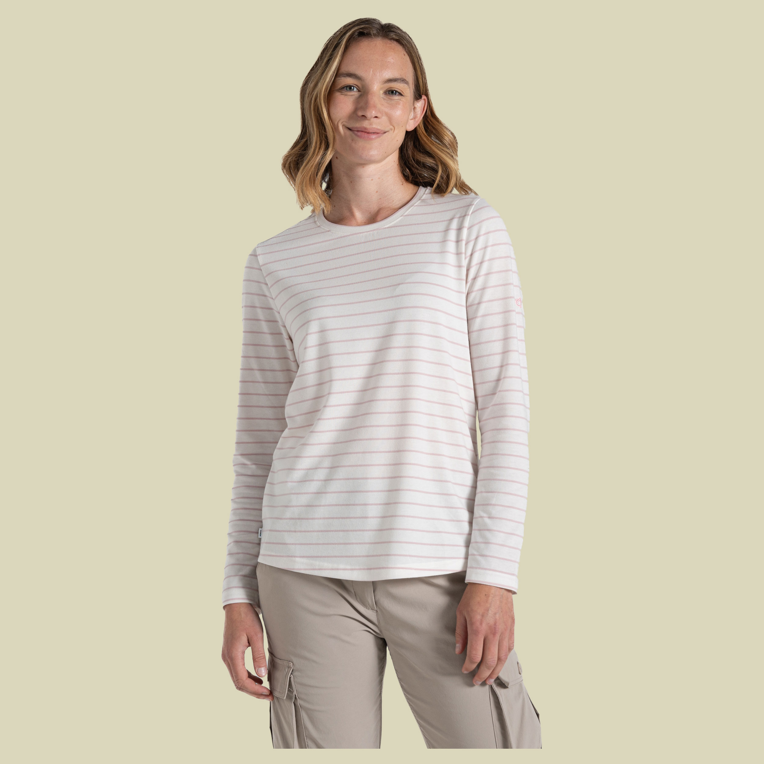 Nosilife Akona Long Sleeved Top Women 44 mehrfarbig - dusky carnation stripe (UK 18)