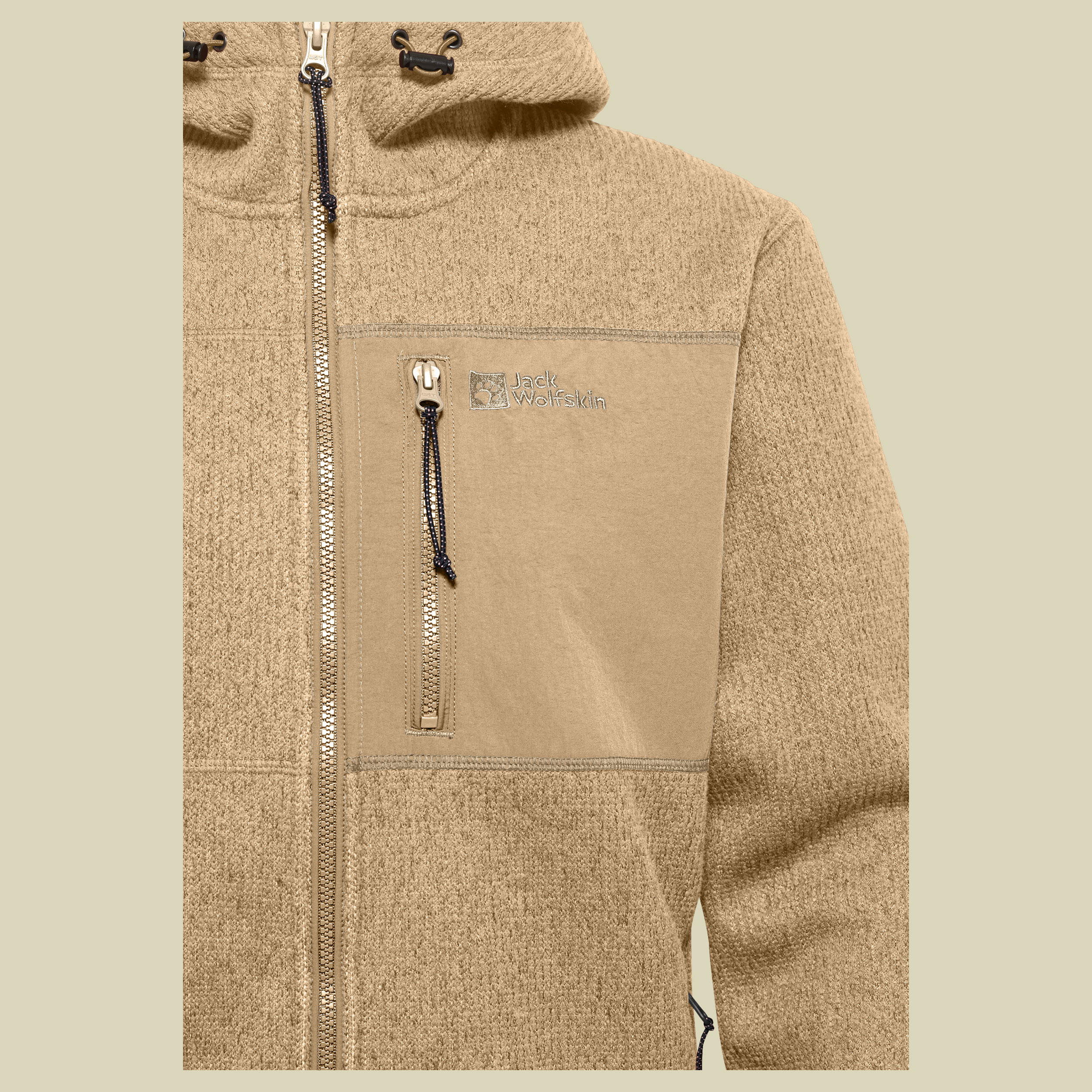 Kaminfeuer Hooded Jacket Men XXL beige - anis