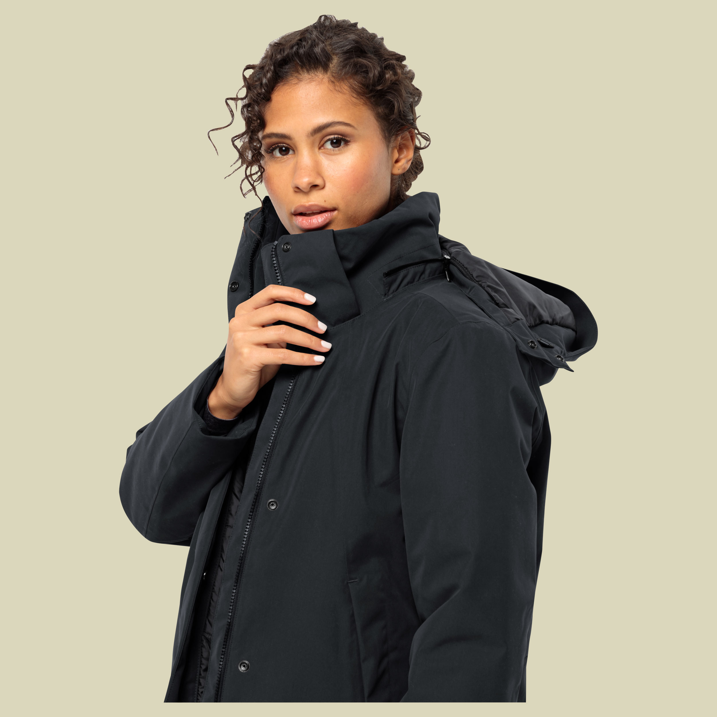 Salier Coat Women L grau - phantom