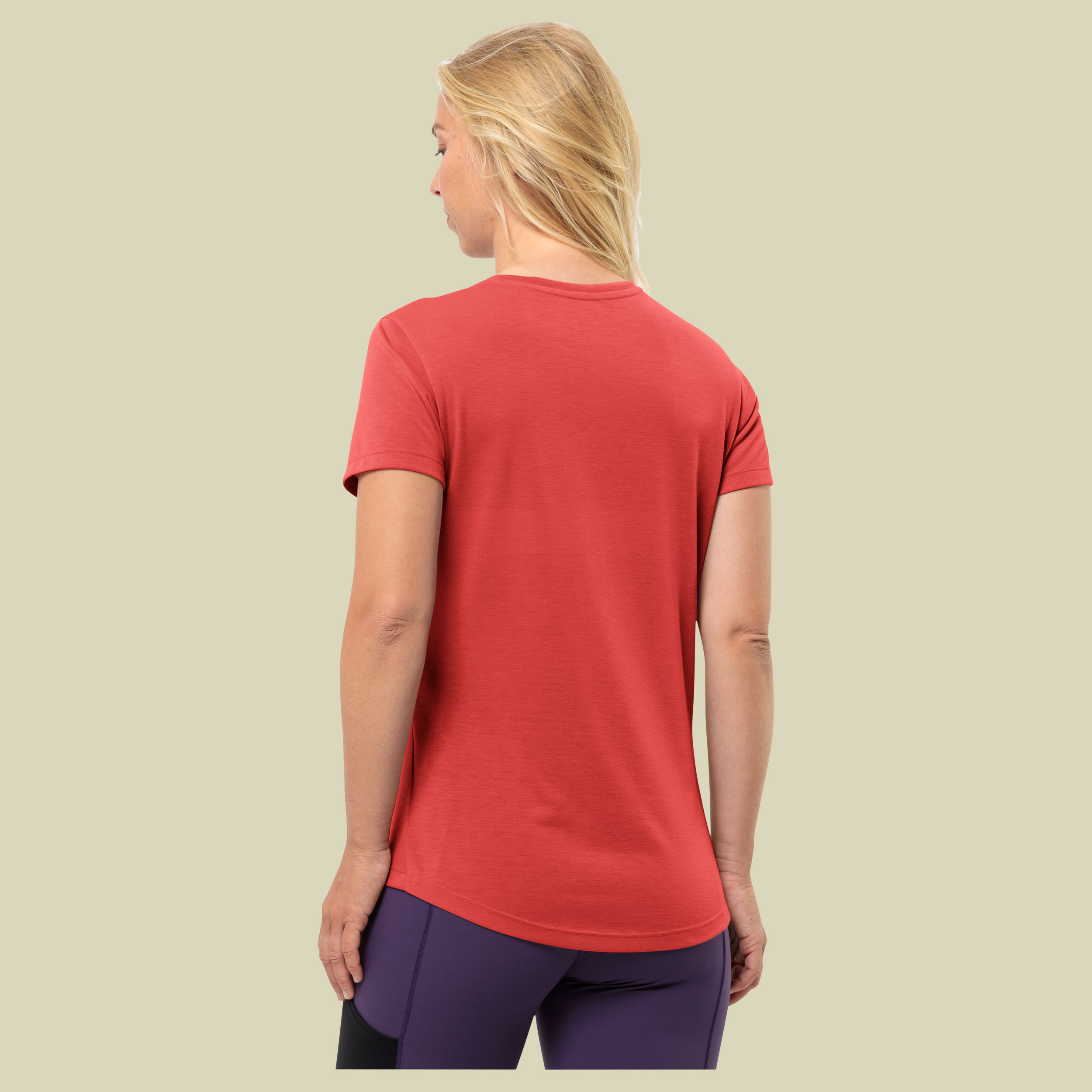 Vonnan S/S Graphic T Women L rot - vibrant red