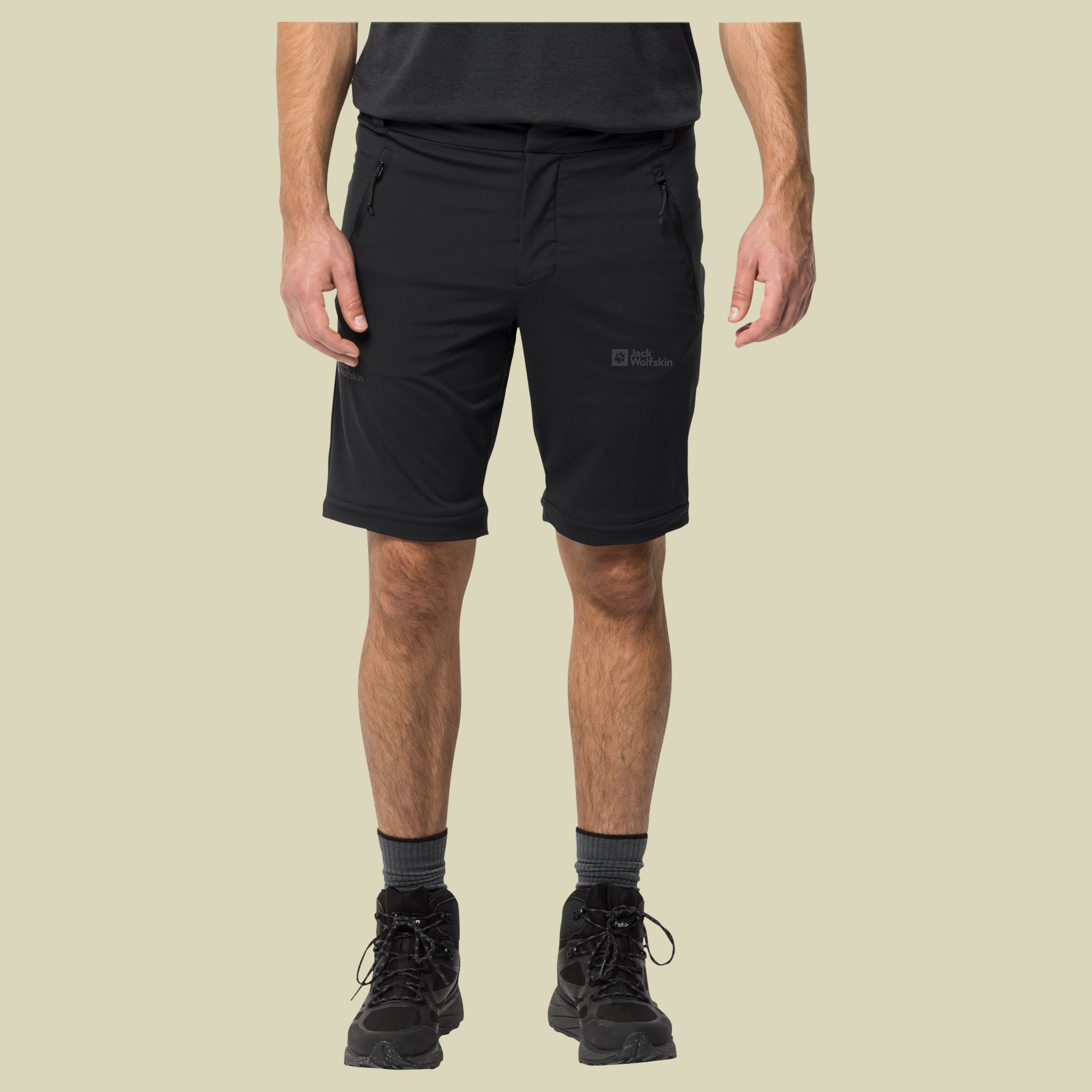 Glastal Zip Off Pants Men black 52 short 