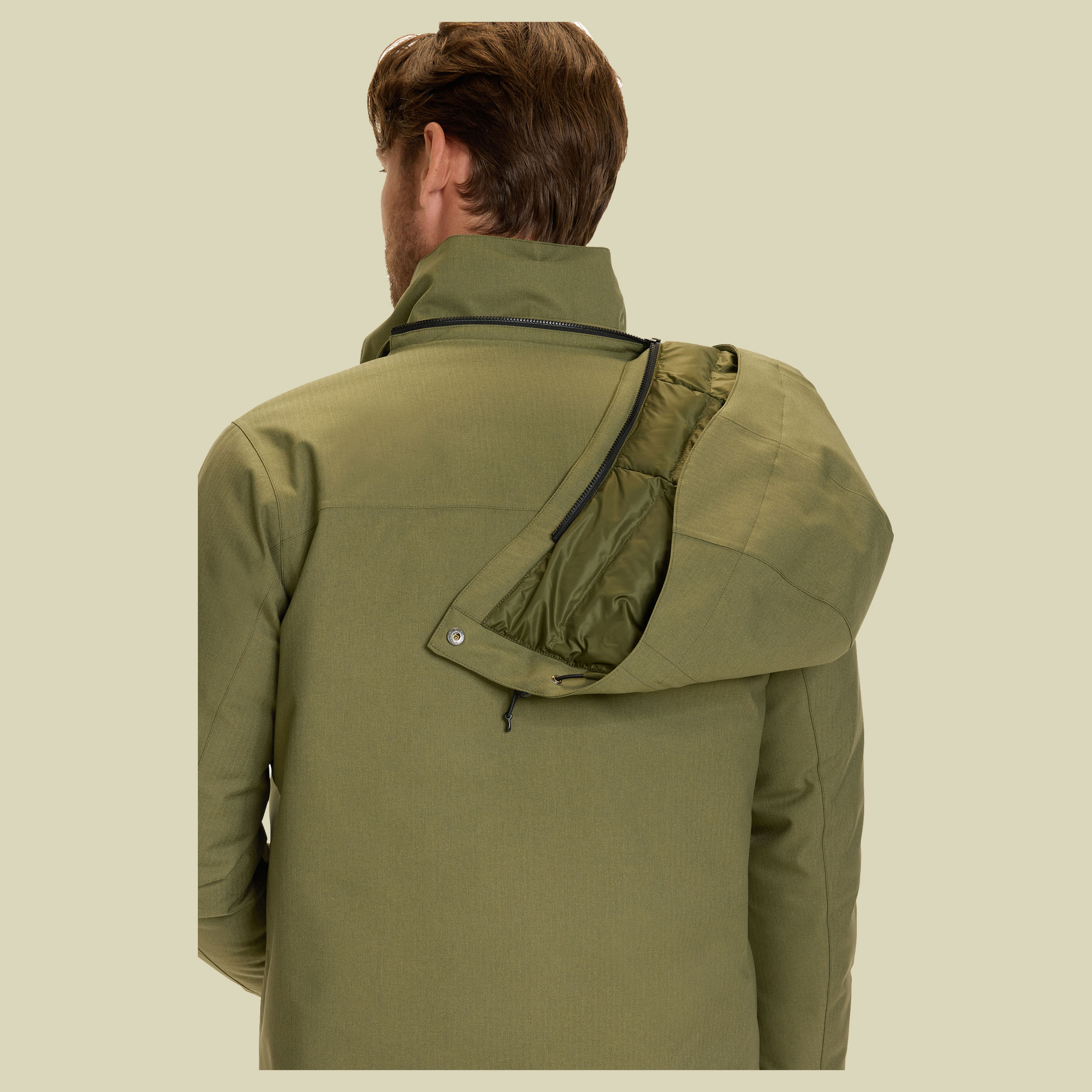 Marton M's Hardshell Down Jacket M grün - winter moss