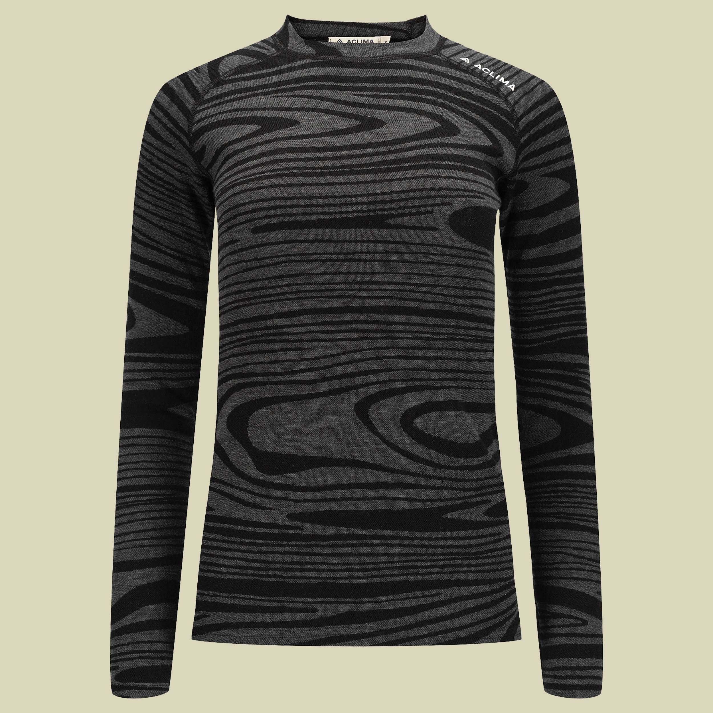 WarmWool Crew Neck Woman grau L - black motion