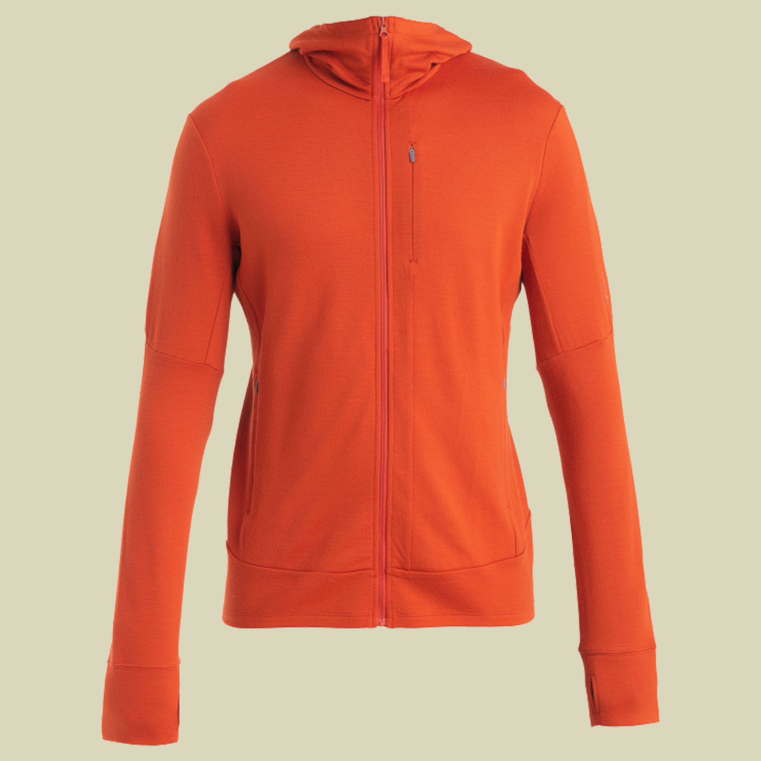 Merino 260 Quantum IV LS Zip Hoodie Men M rot - molten