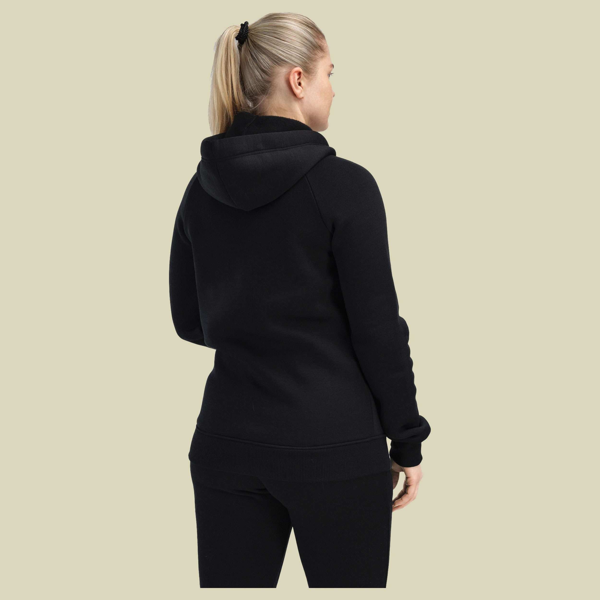 FleeceWool V2 Hoodie Woman schwarz L - jet black