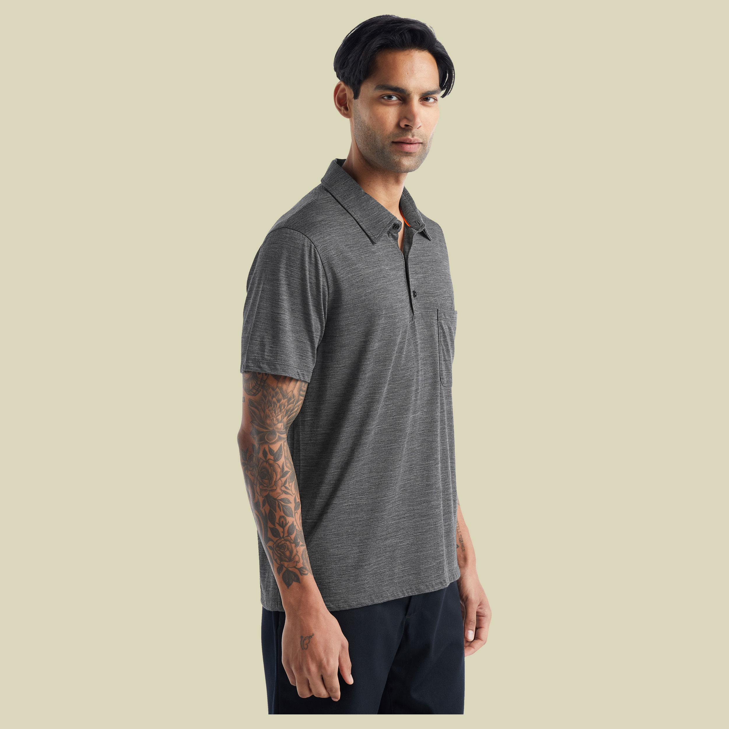 Drayden SS Polo Men M grau - gritstone HTHR