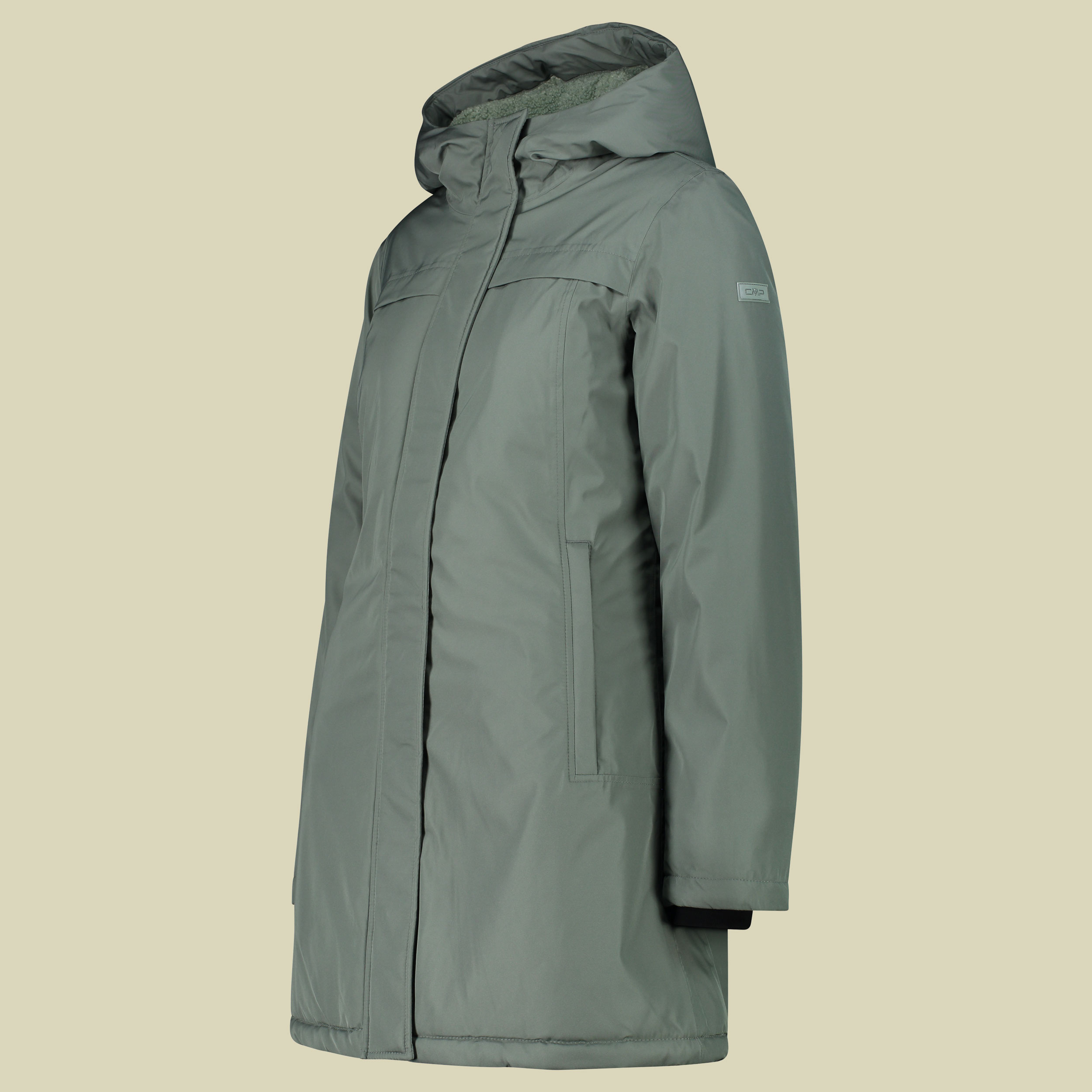 Woman  Parka Fix Hood 40 grün - Farbe mineral