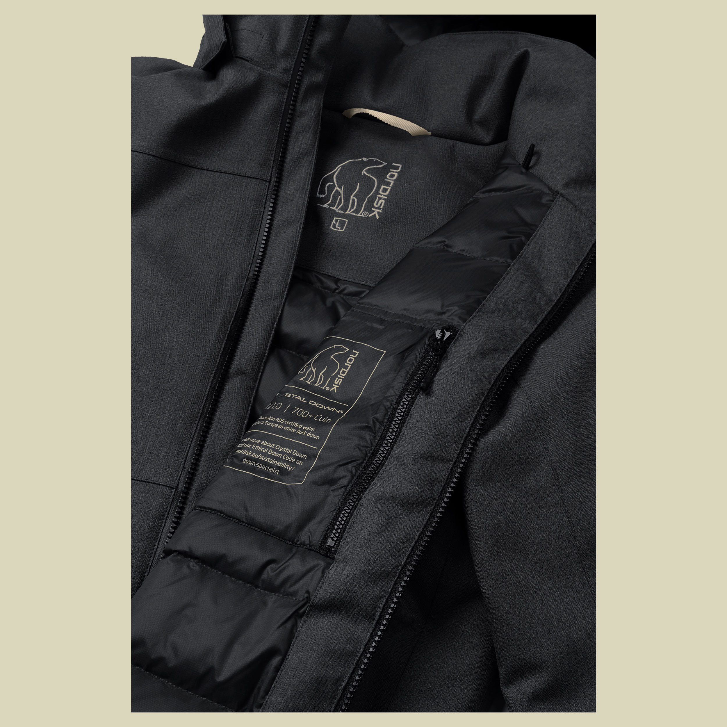 Marton M's Hardshell Down Jacket M schwarz - black