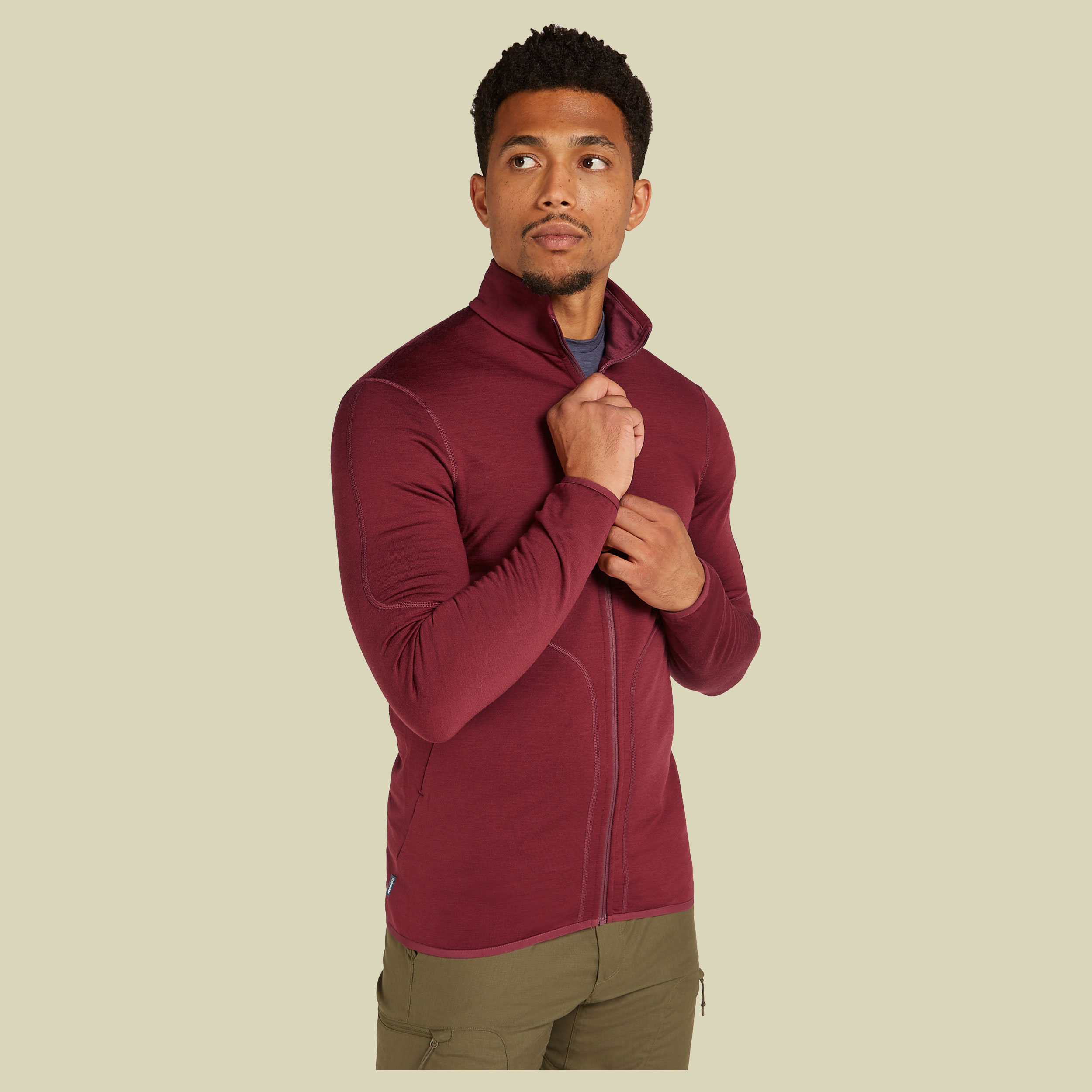 Merino 560 Realfleece Elemental II LS Zip Men rot M - port