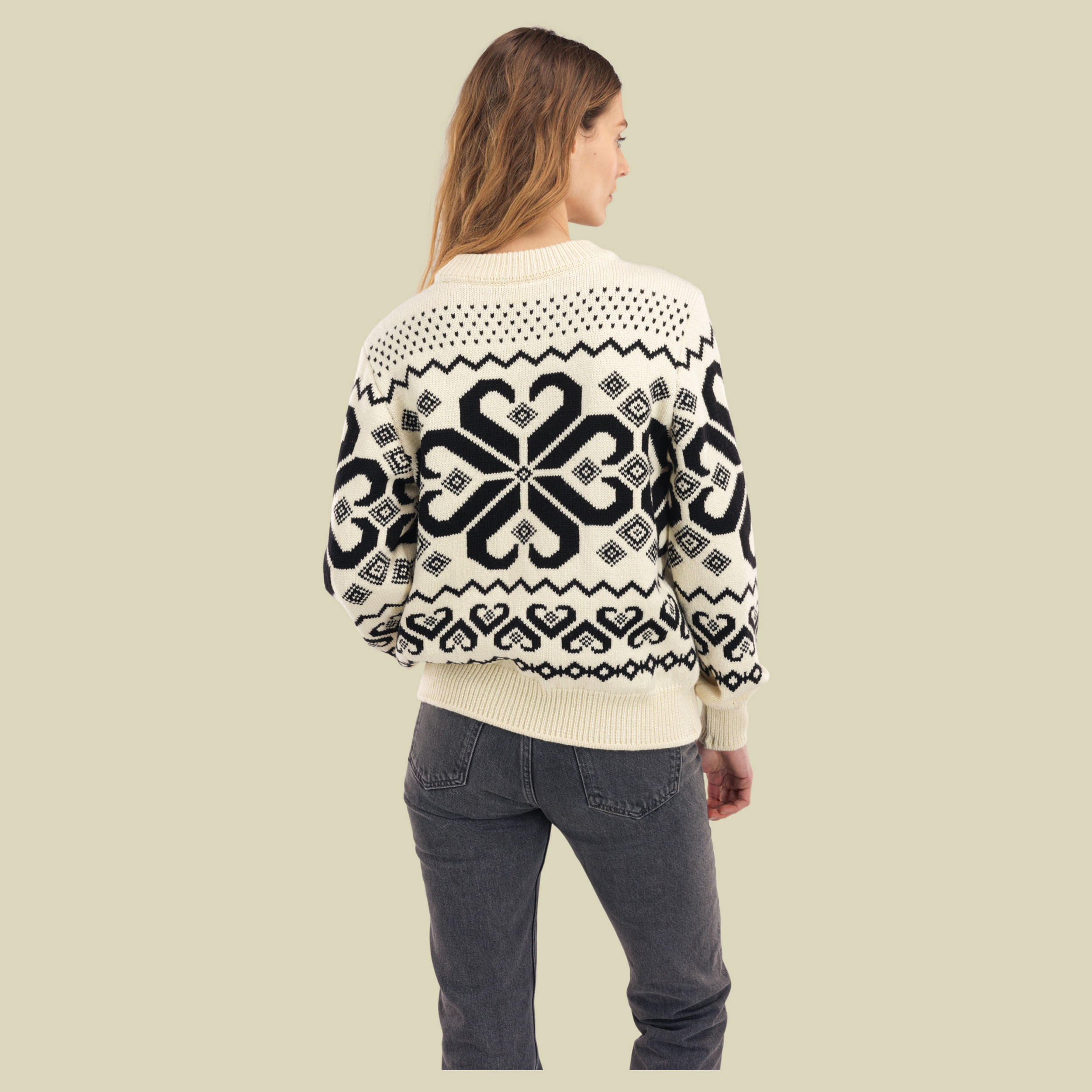 Falkeberg Sweater Women M natur - Farbe offwhite-black