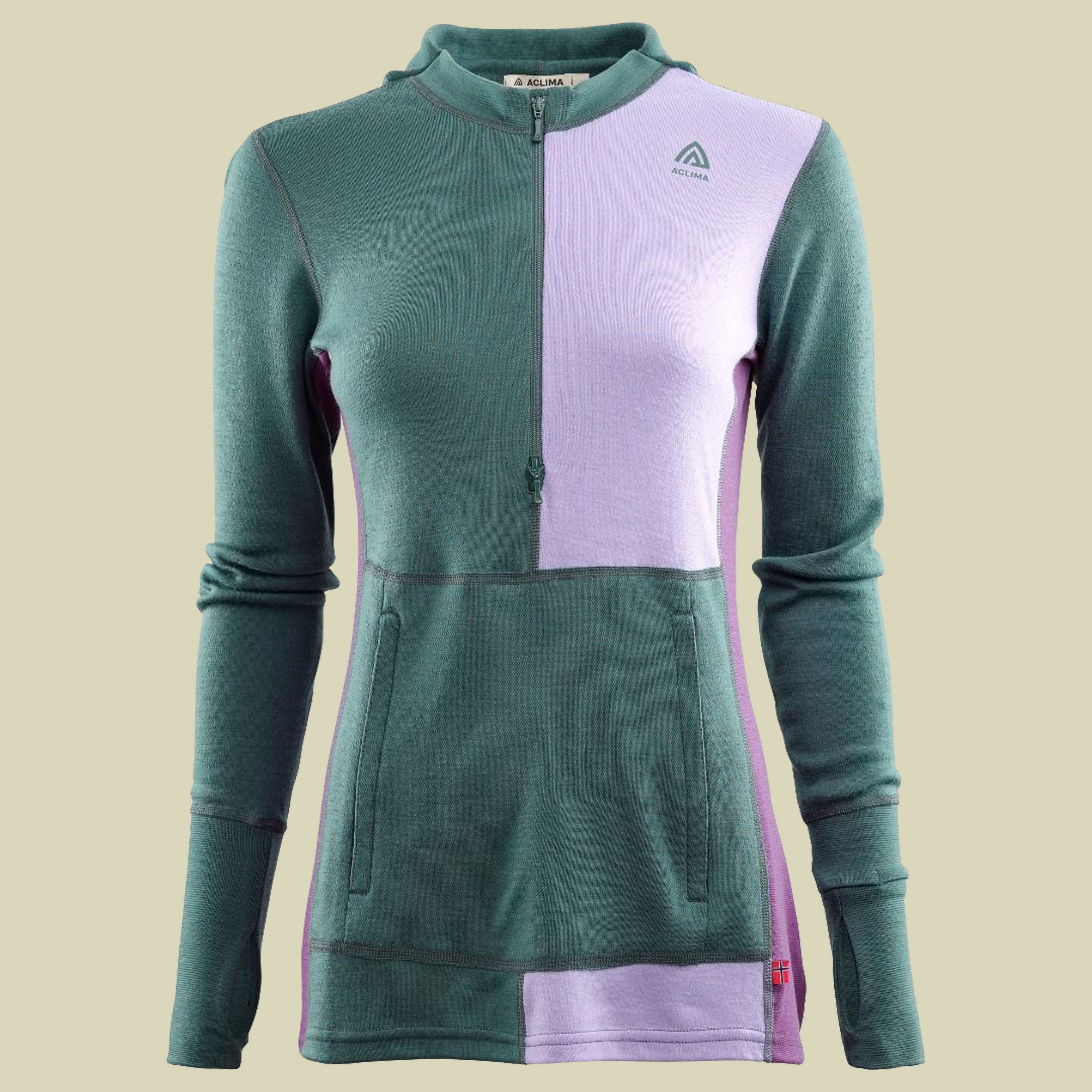 Warmwool Hoodie W.Zip Women Größe S Farbe northatlantic/purplerose/purplesun