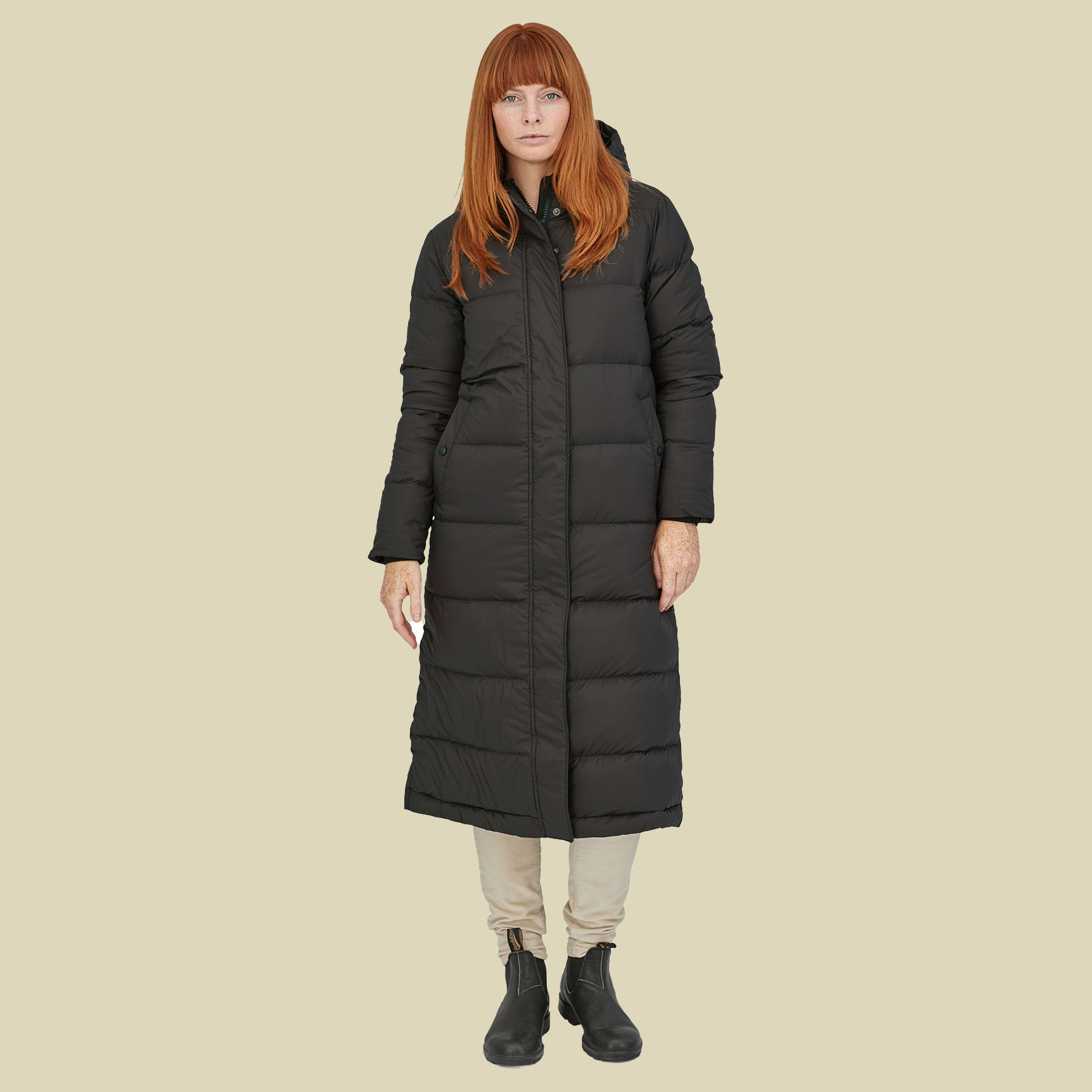 Silent Down Long Parka Women Größe M  Farbe black