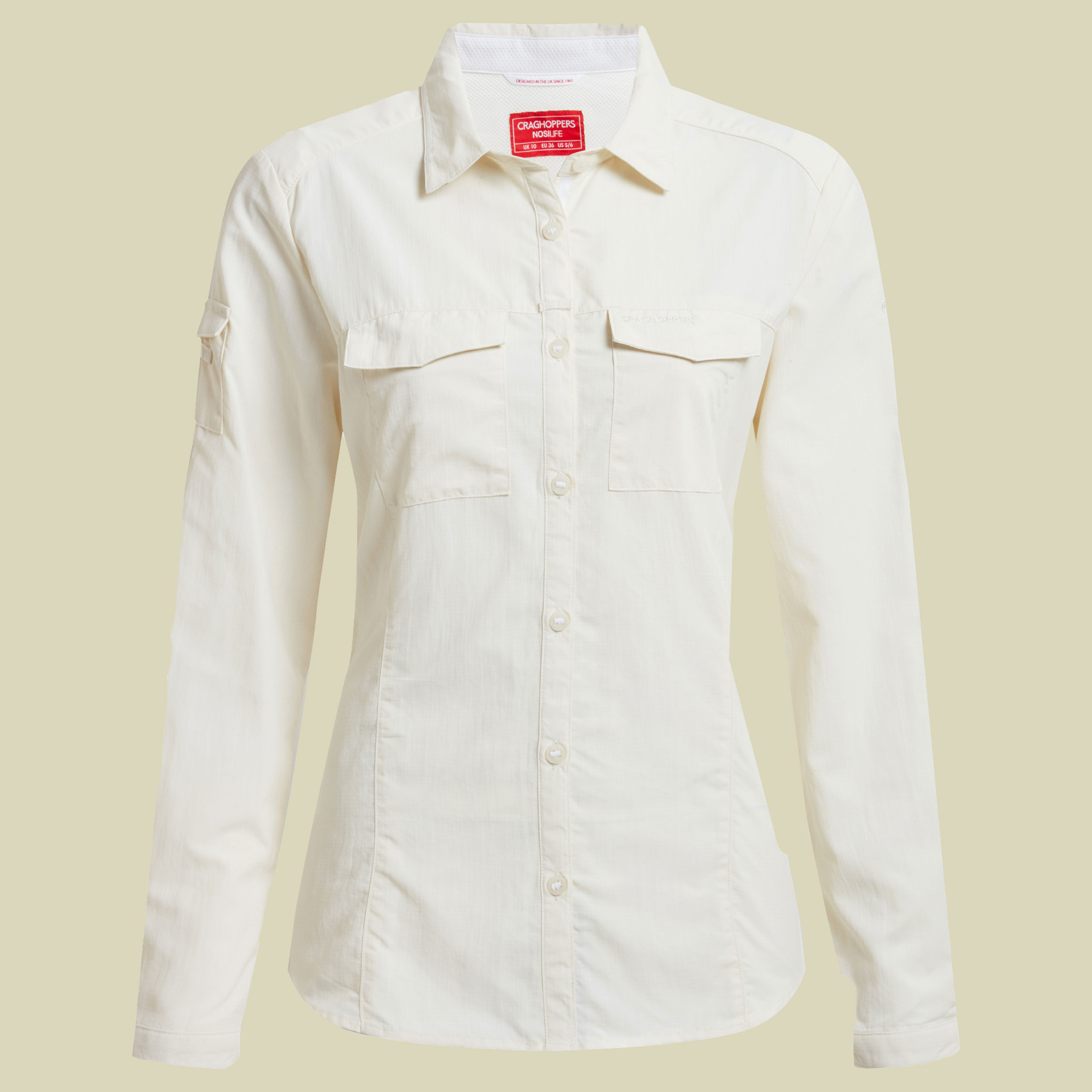 NosiLife Adventure Long Sleeved Shirt III Women 46 beige -sea salt (UK 20)