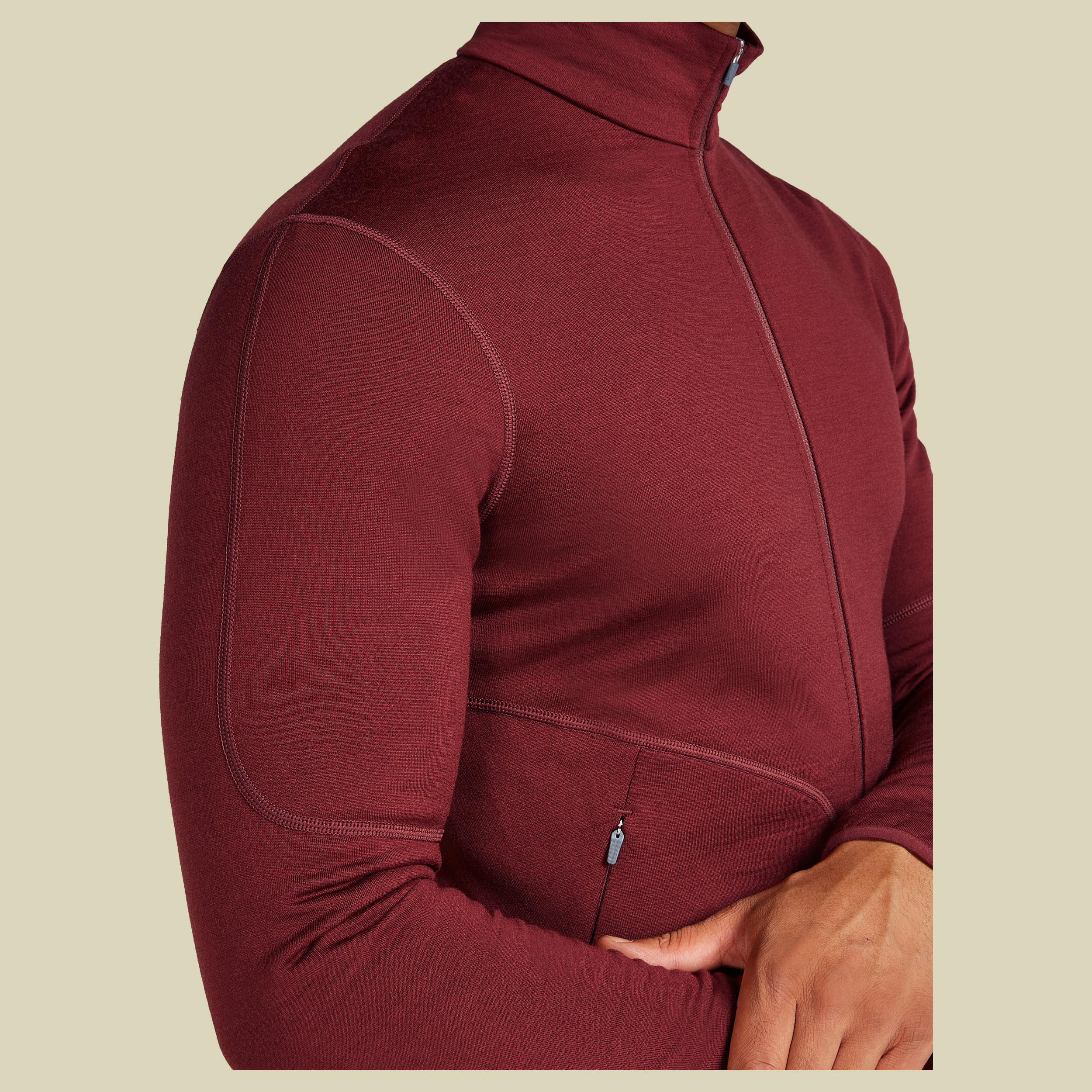 Merino 560 Realfleece Elemental II LS Zip Men rot M - port