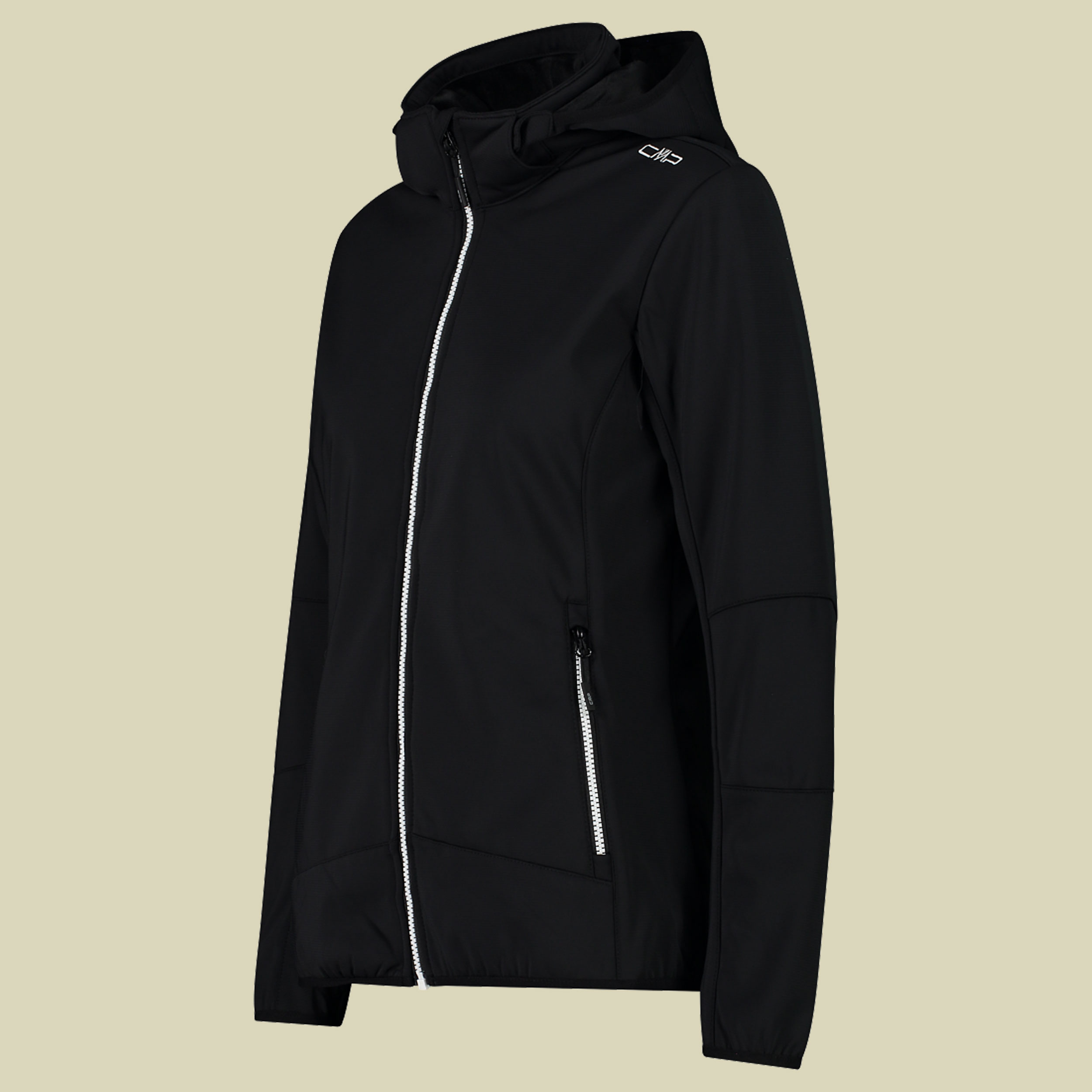 Woman Softshell Jacket Zip Hood 32A0456 Größe 36 Farbe black