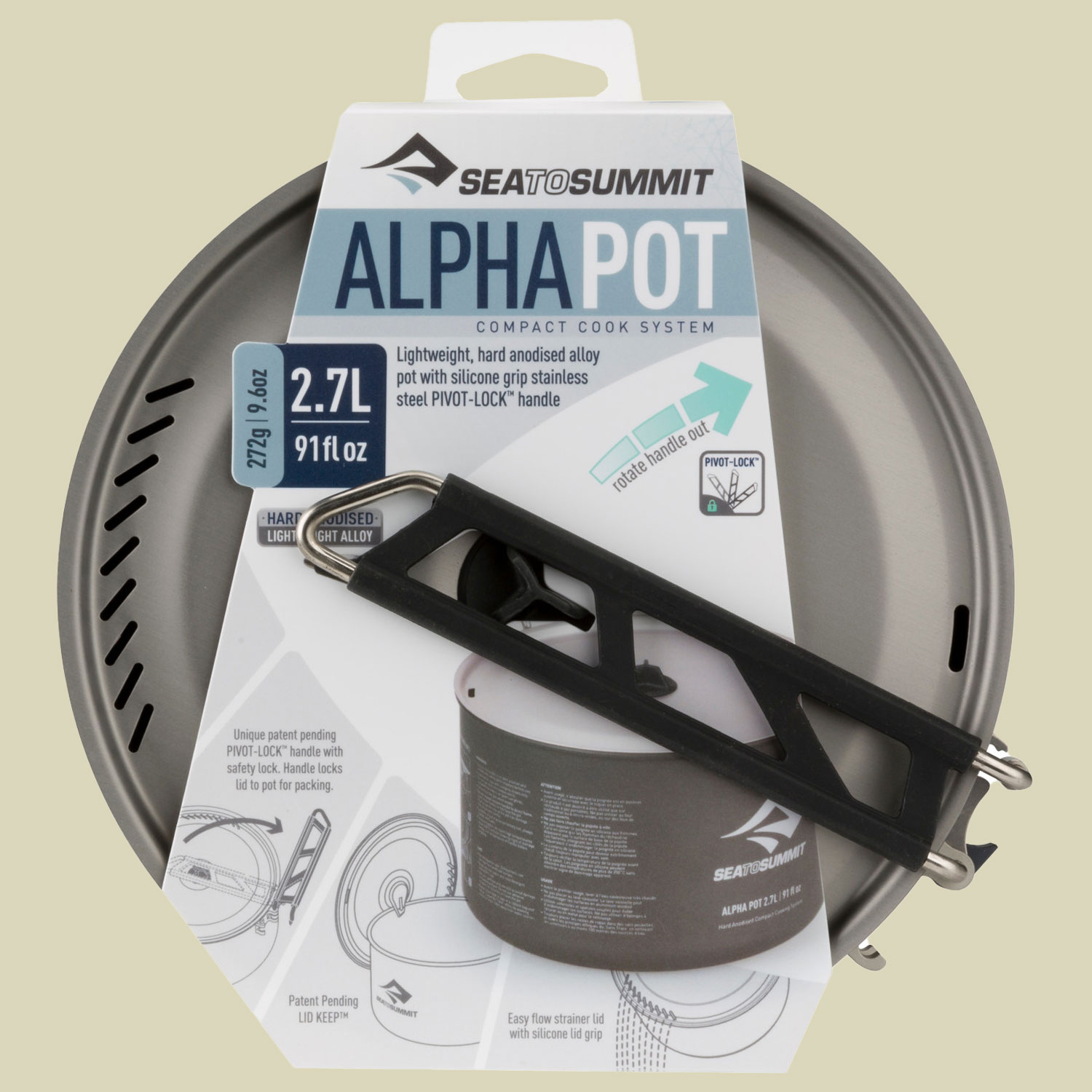 Alpha Pot Volumen 1,2 Farbe grey