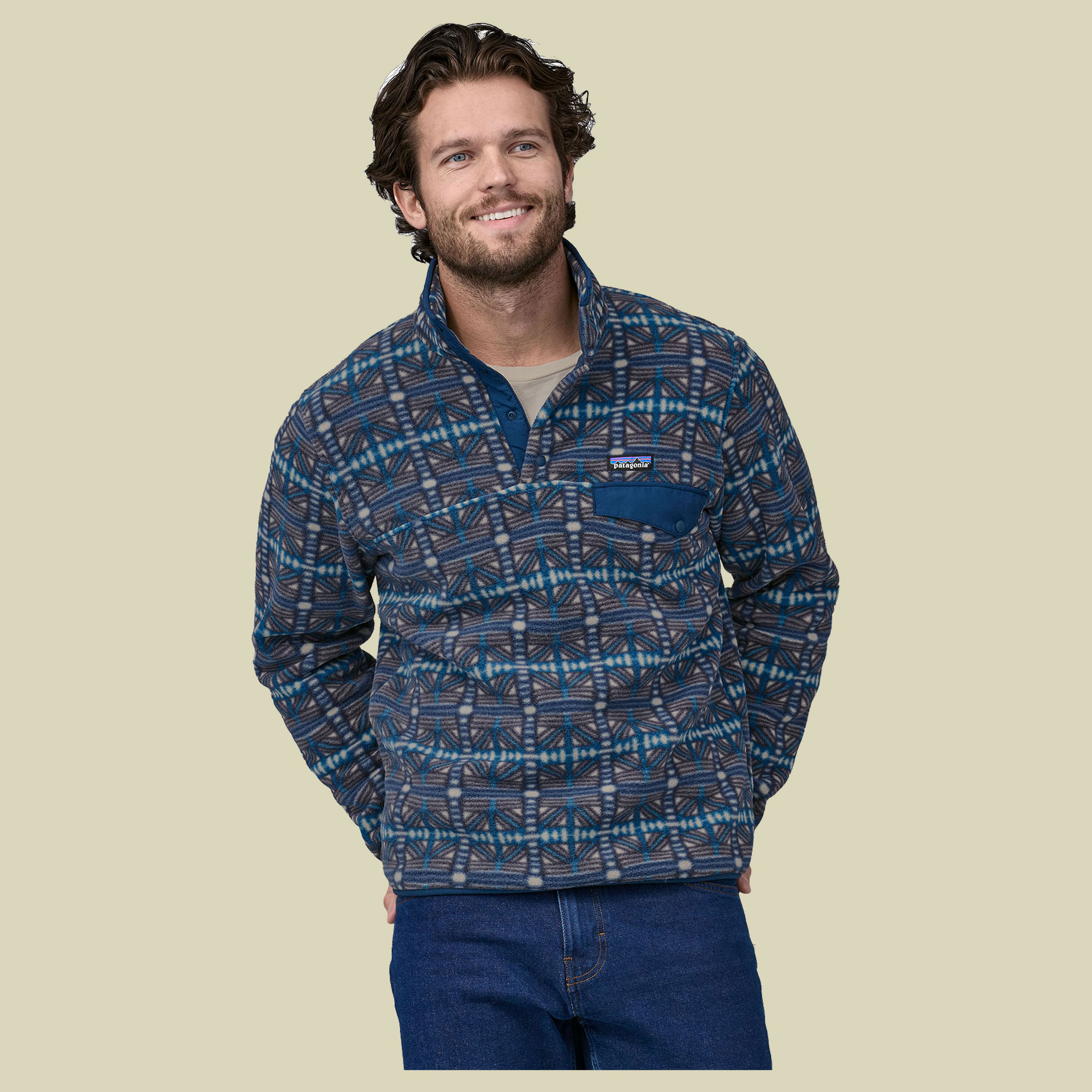 Lightweight Synch Snap-T Pullover Men grau S - seabird grey