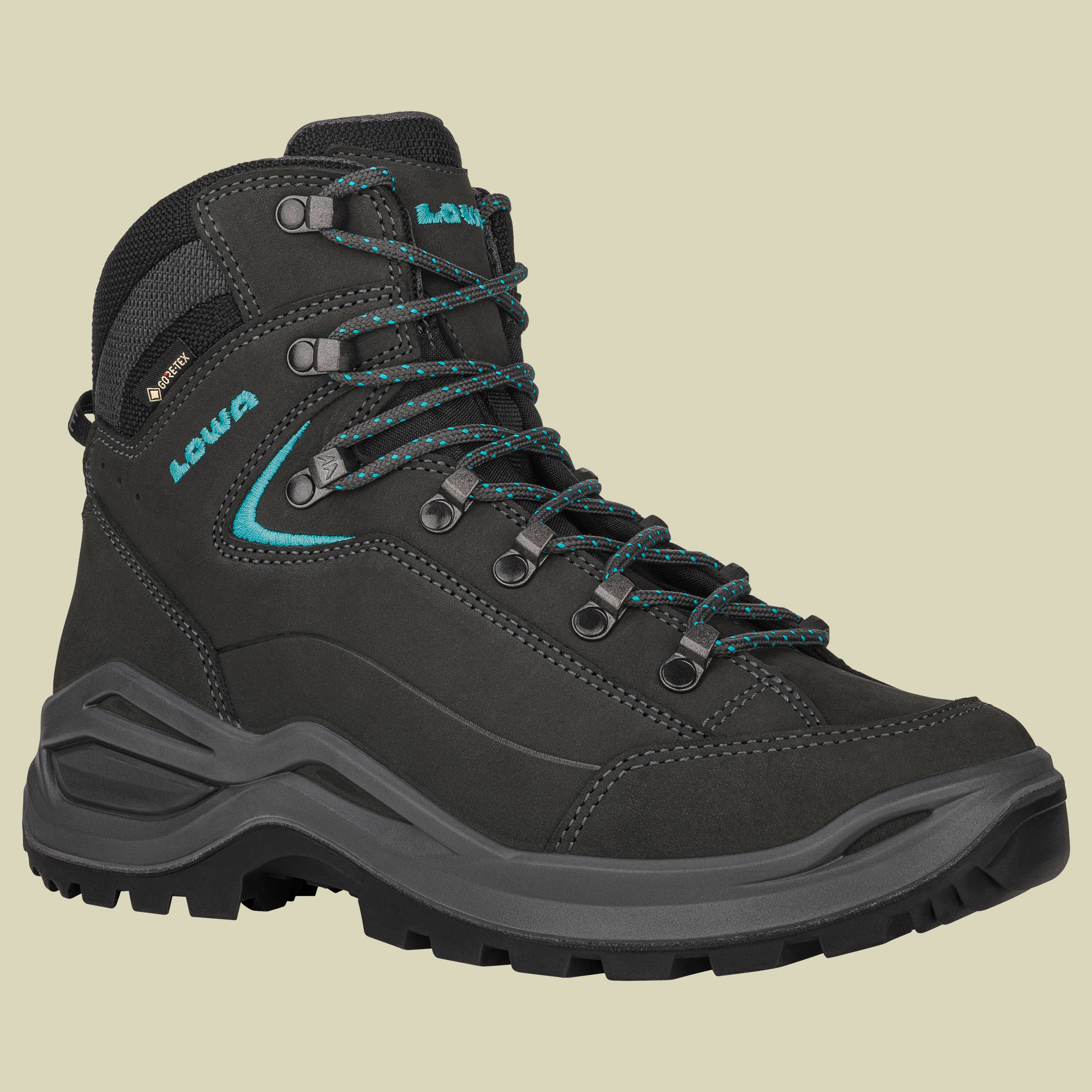 Renegade Evo GTX Mid Wide Women UK 5,5 grau - asphalt/türkis