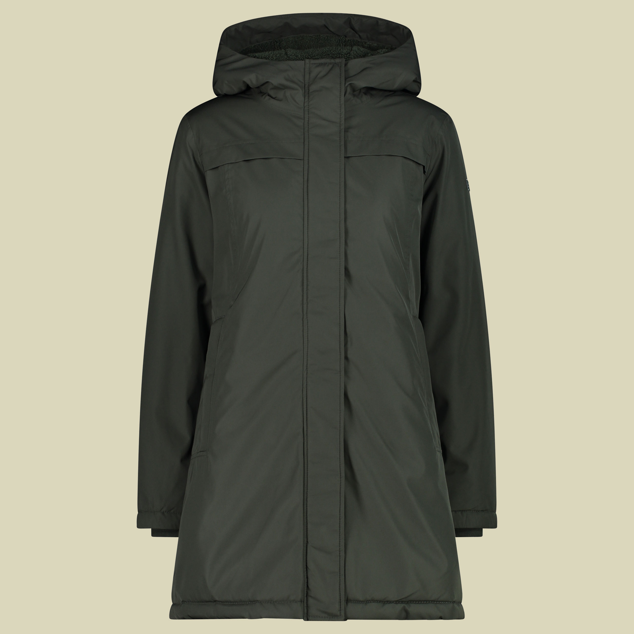 Woman  Parka Fix Hood 44 grün - Farbe mineral