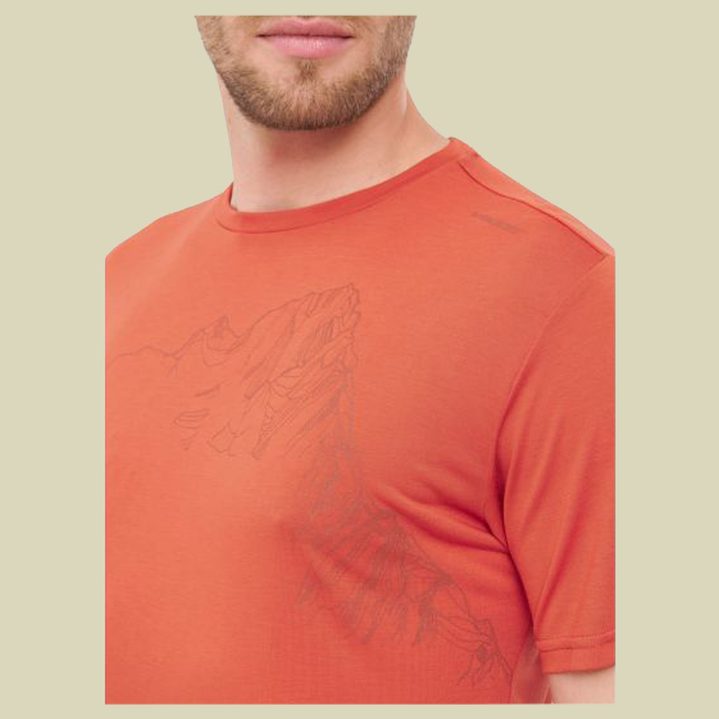 T-Shirt Morain Man L orange