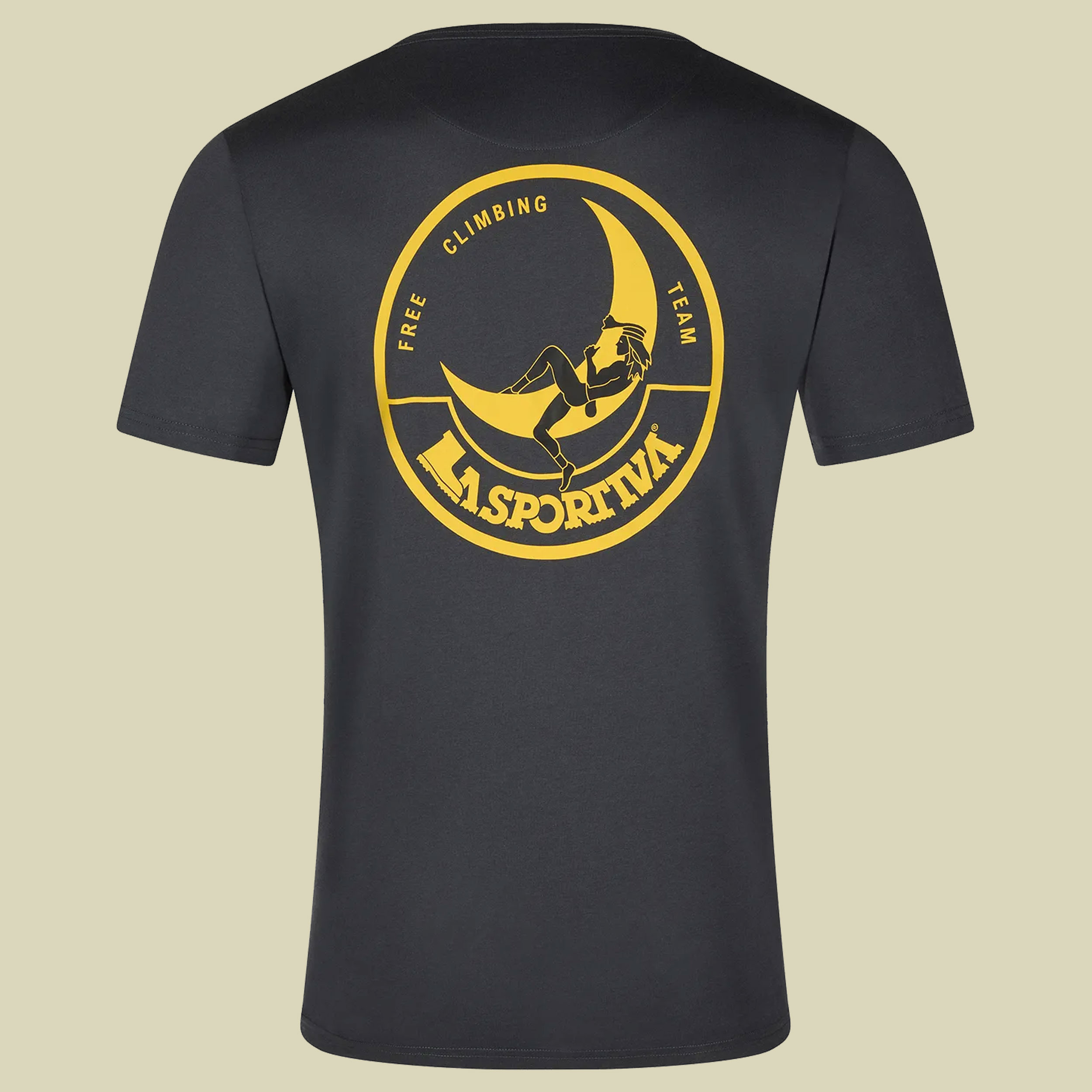 Climbing on the Moon T-Shirt Men XXL grau - carbon/giallo