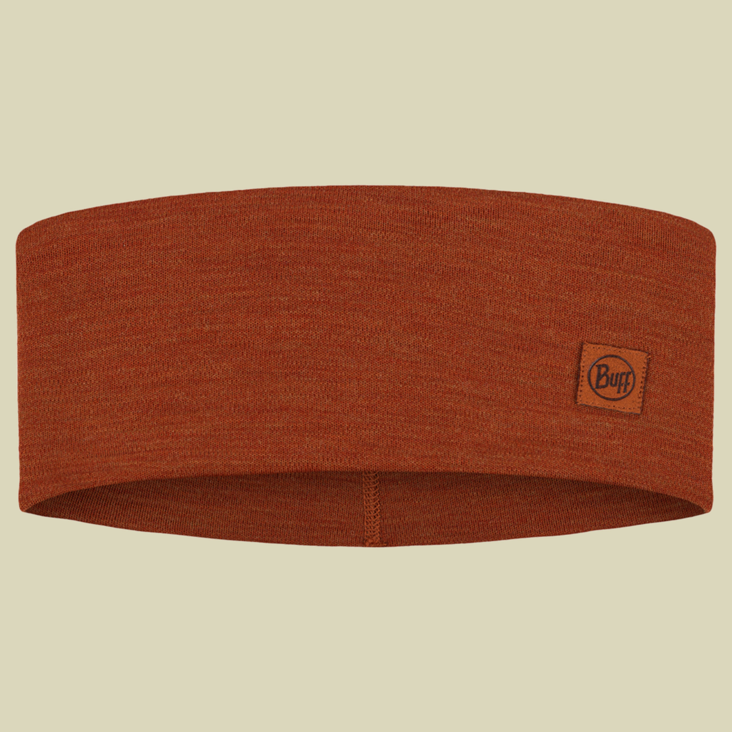 Merino Wide Headband braun one size - solid cinnamon