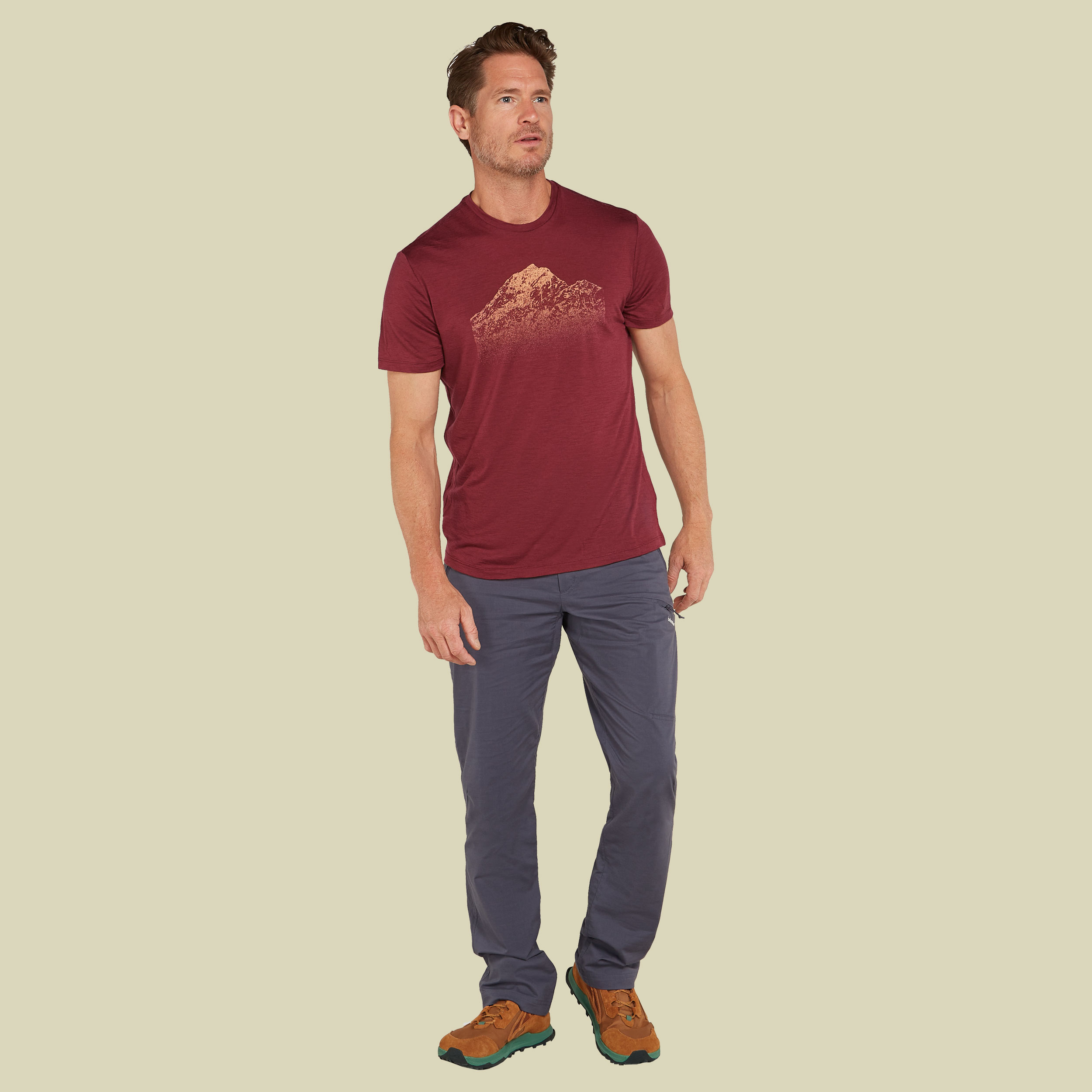 Merino 150 Tech Lite SS Tee Rising Light Men M braun - port