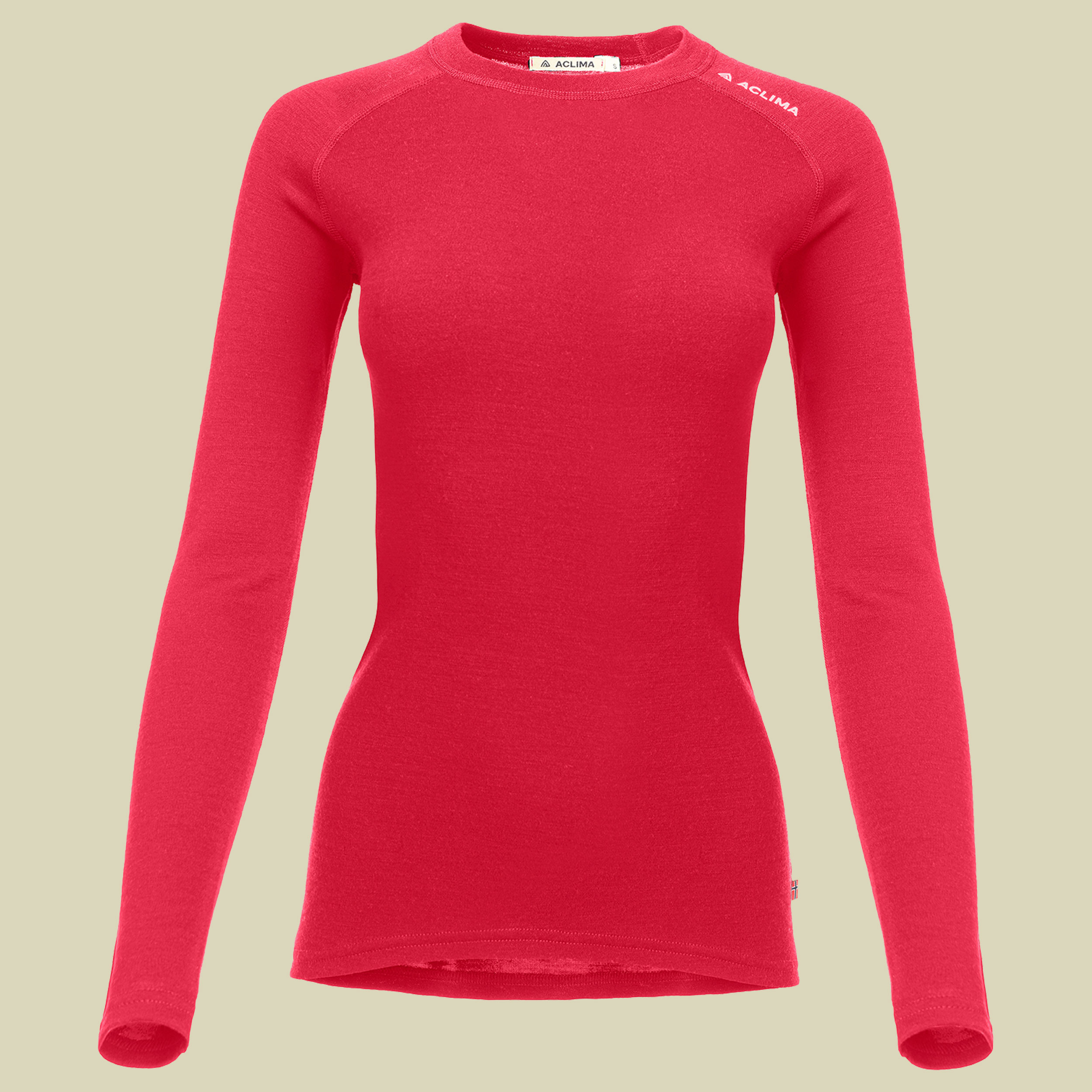 WarmWool Crew Neck Woman Größe S Farbe jester red