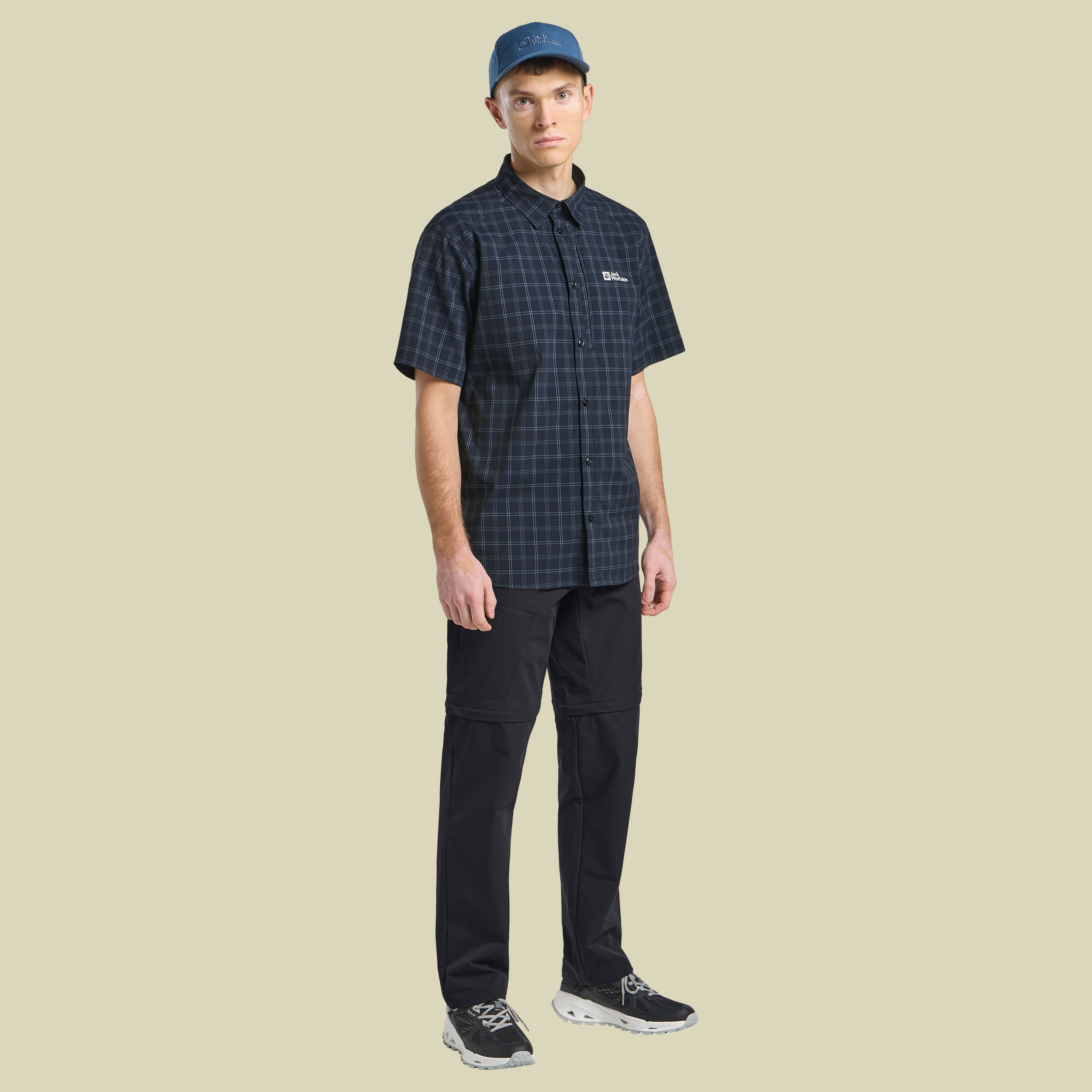 Norbo S/S Shirt Men L blau - night blue checks