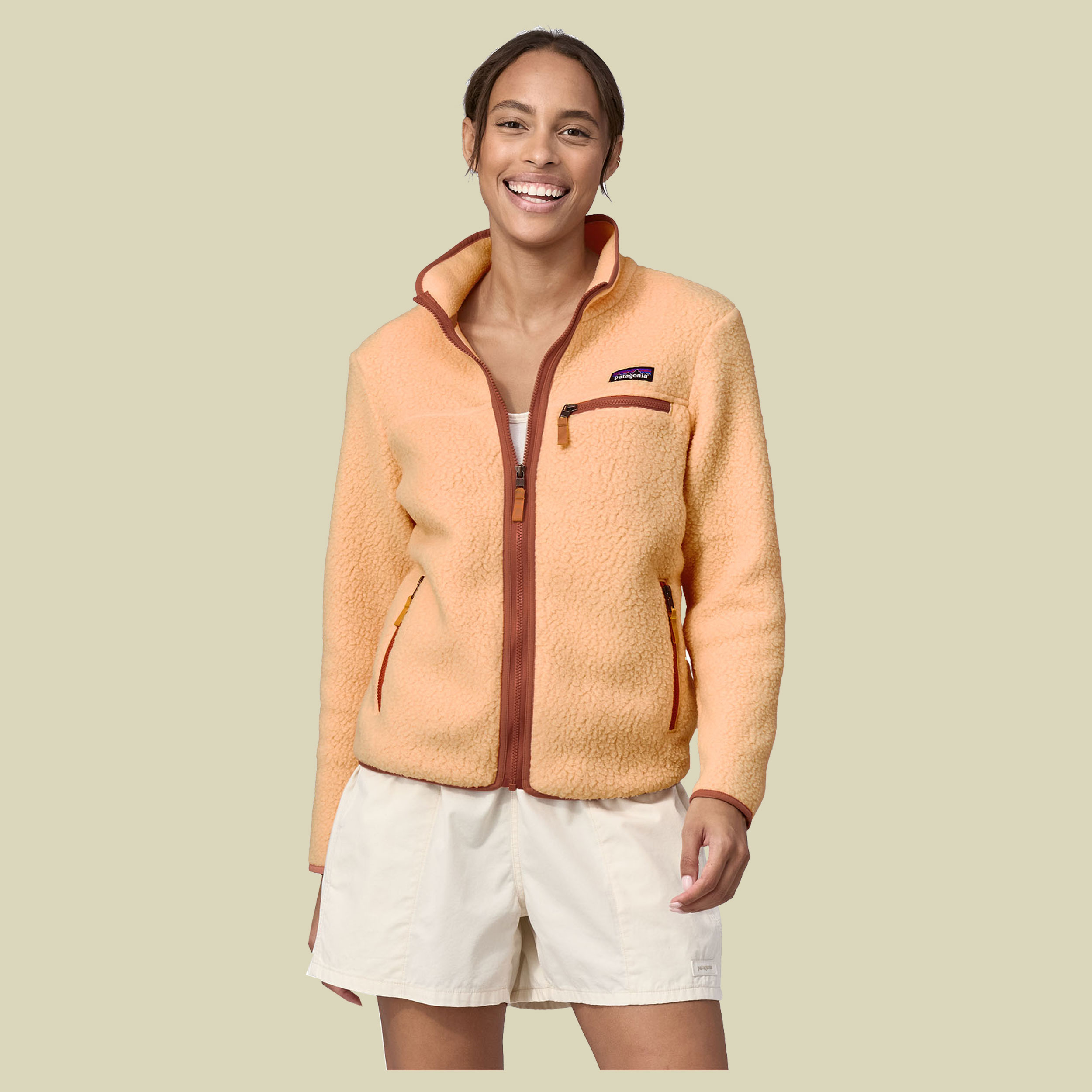 Retro Pile Jacket Women beige L - sandy melon