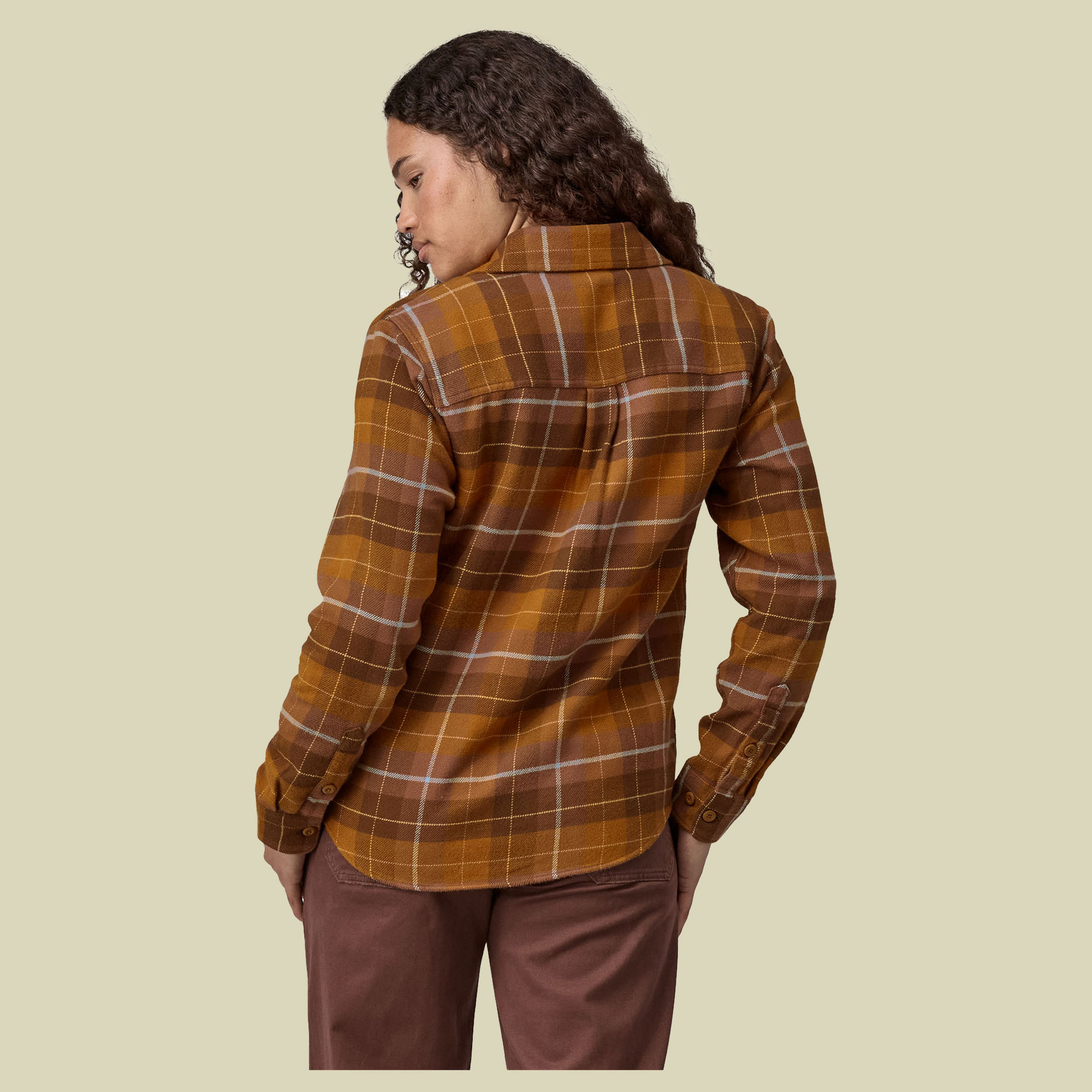 Fjord Flannel Shirt Women M braun - happy camper: shelter brown