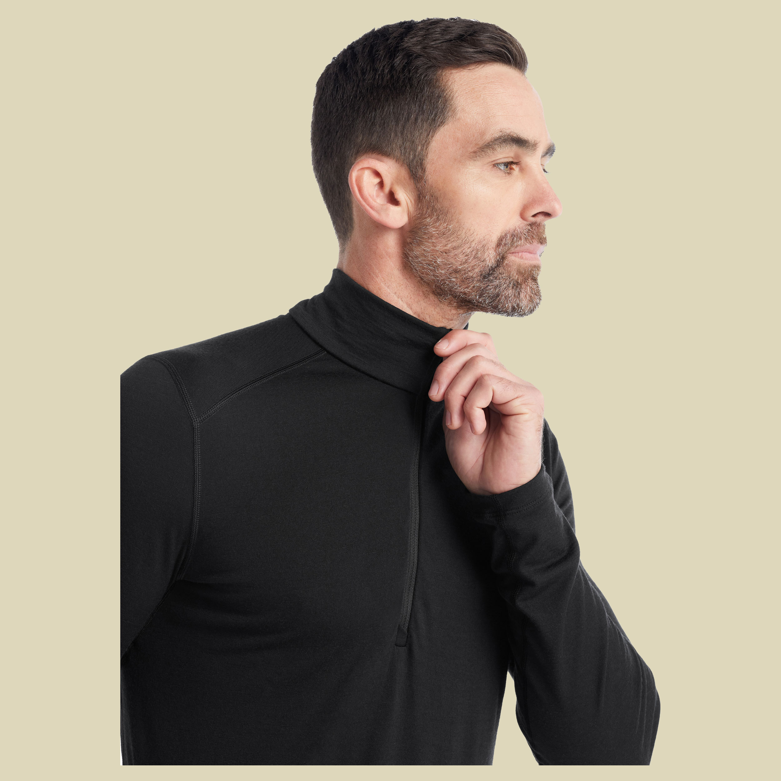 Oasis LS Half Zip Men 200 Größe L Farbe black