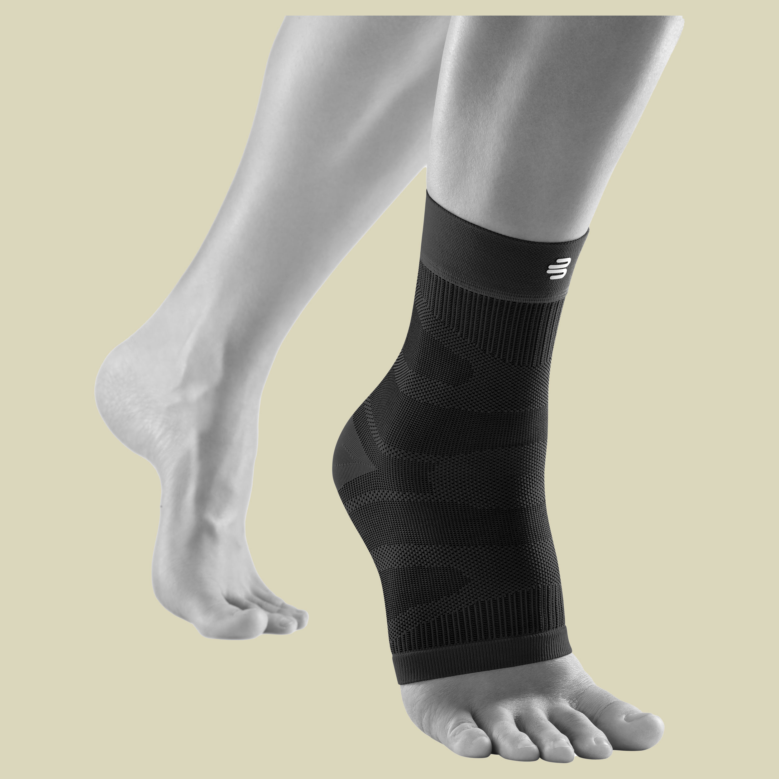 Sports Compression Ankle Support S schwarz - black