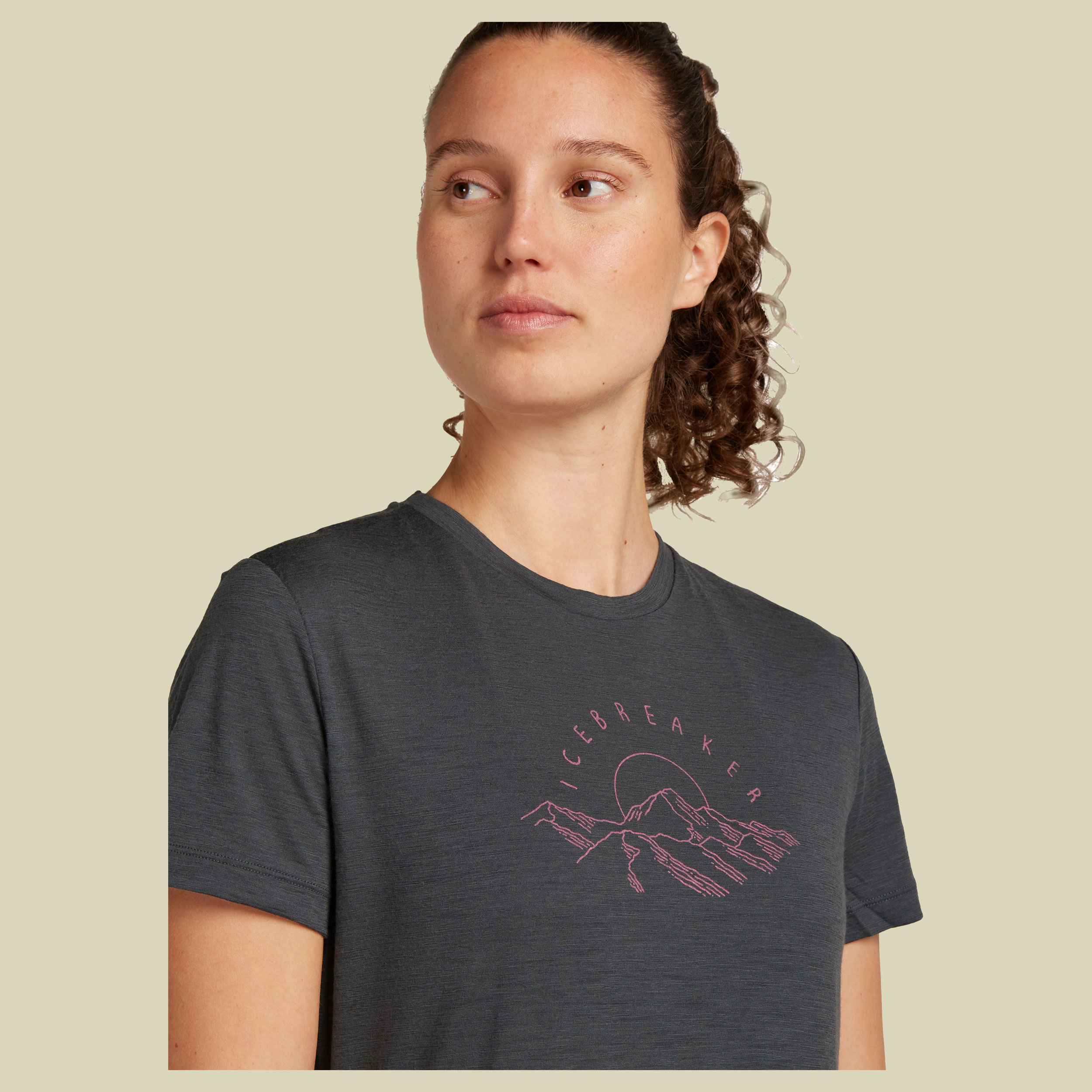 Merino 150 Tech Lite III SS Tee Sunrise Summit Women L grün - obsidian