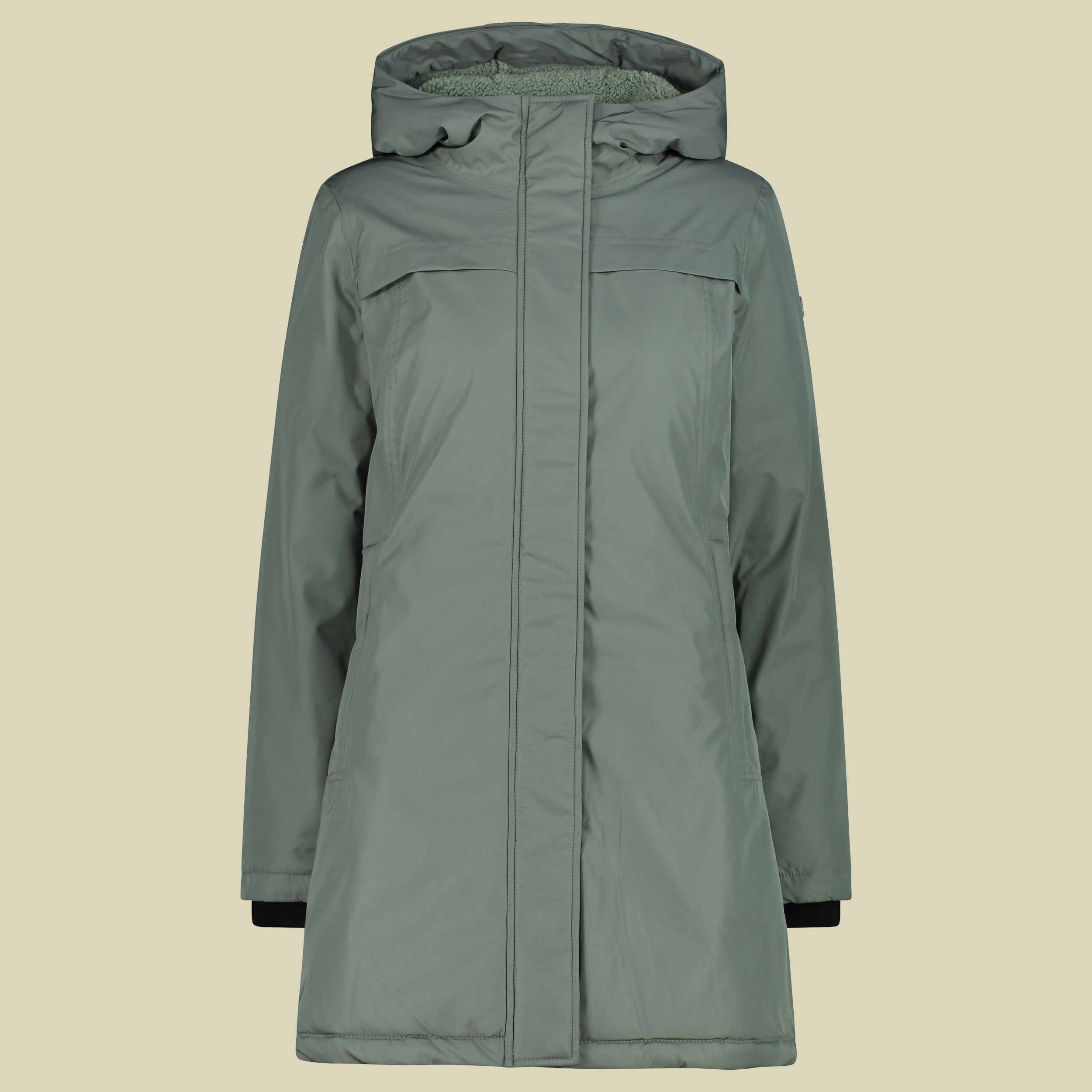 Woman  Parka Fix Hood 36 grün - Farbe mineral