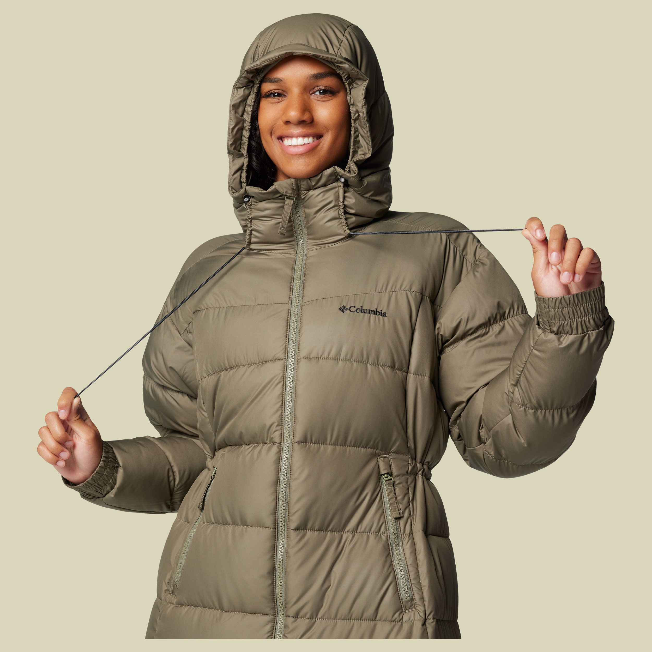 Pike Lake II Long Jacket Women L grün