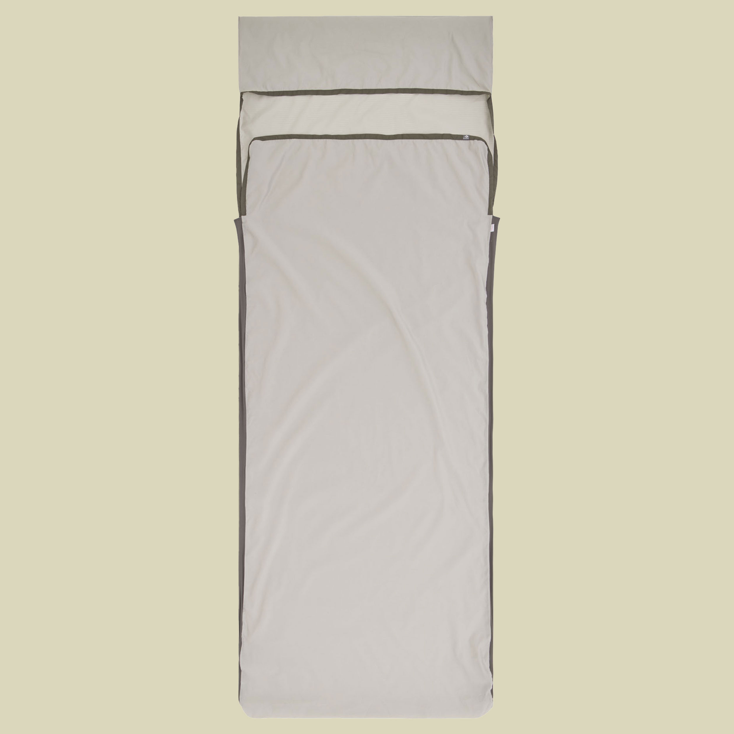 Silk Blend Sleeping Bag Liner rechteckig mit Kopfkissenhülle grau - Rectangular w/ Pillow Sleeve Farbe moonstruck grey