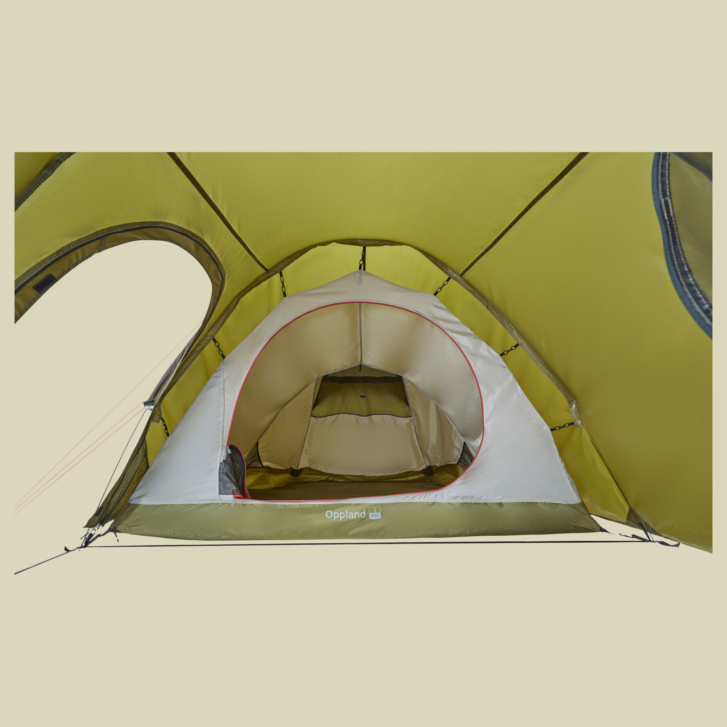 OPPLAND 3 PU Tent 3-Personen Zelt Farbe dark olive