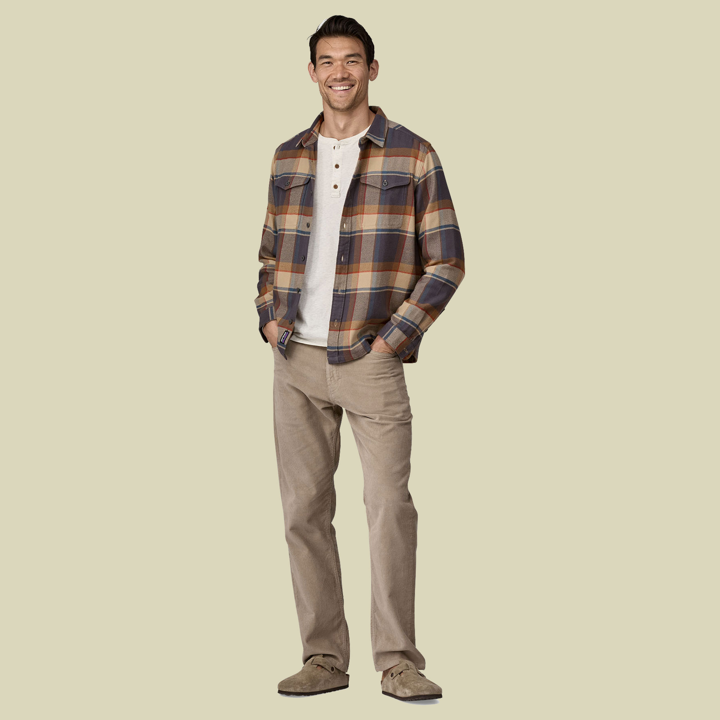 Fjord Flannel Shirt Men M grau - sunrise ridge/forge grey