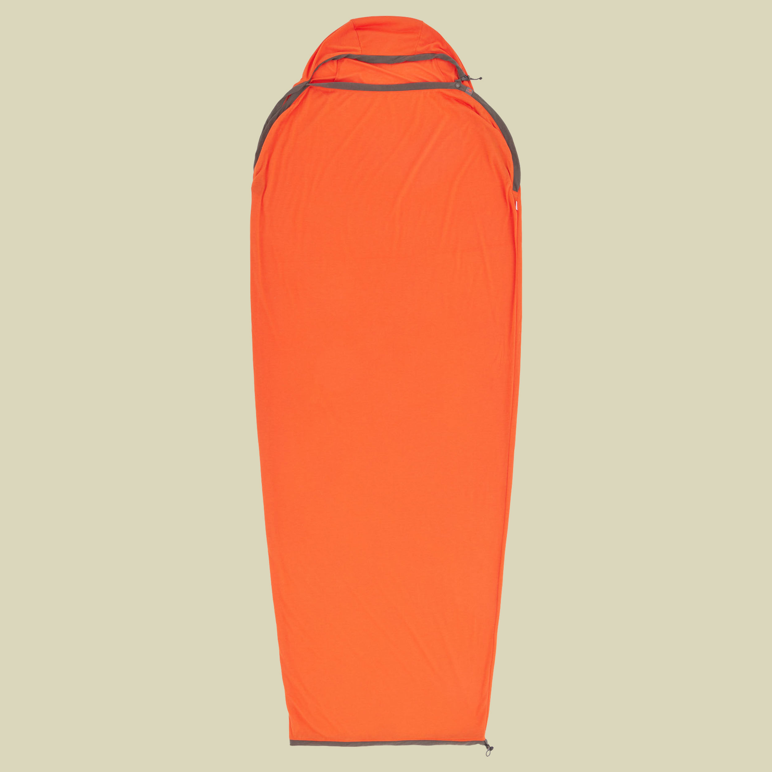 Reactor Extreme Sleeping Bag Liner - Mummy w/ Drawcord orange Compact - spicy orange