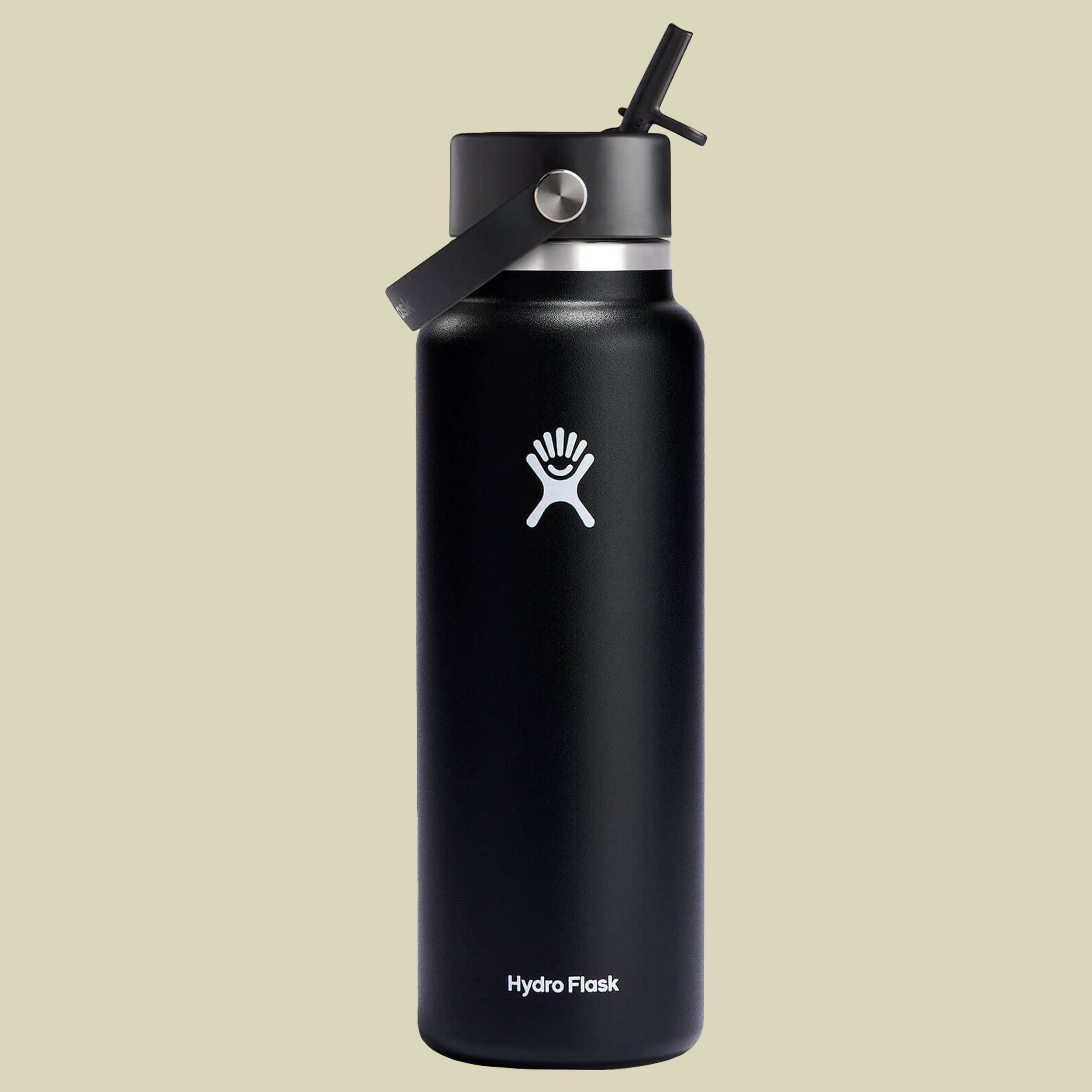 Hydro Flask 32 oz Wide Mouth with Flex Straw Cap Volumen 946 Farbe black