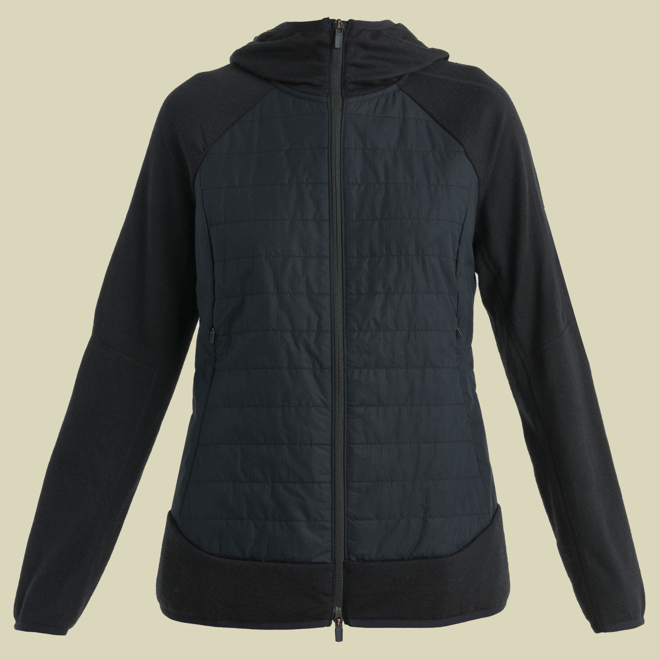 Merino Quantum Hybrid LS Zip Hoodie Women Größe S Farbe black