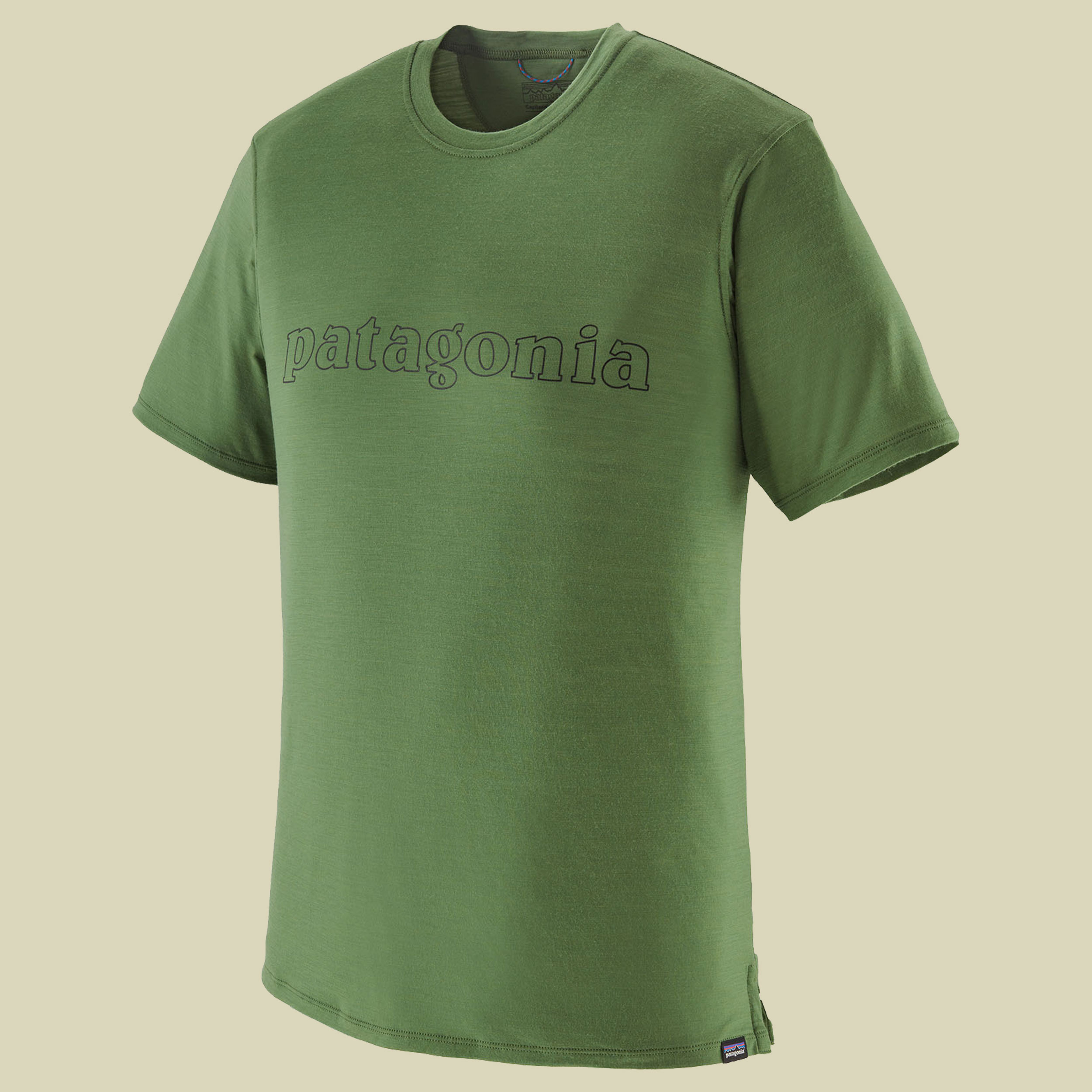 Cap Cool Merino Blend Graphic Shirt Men L grün - outline text logo: terrain green