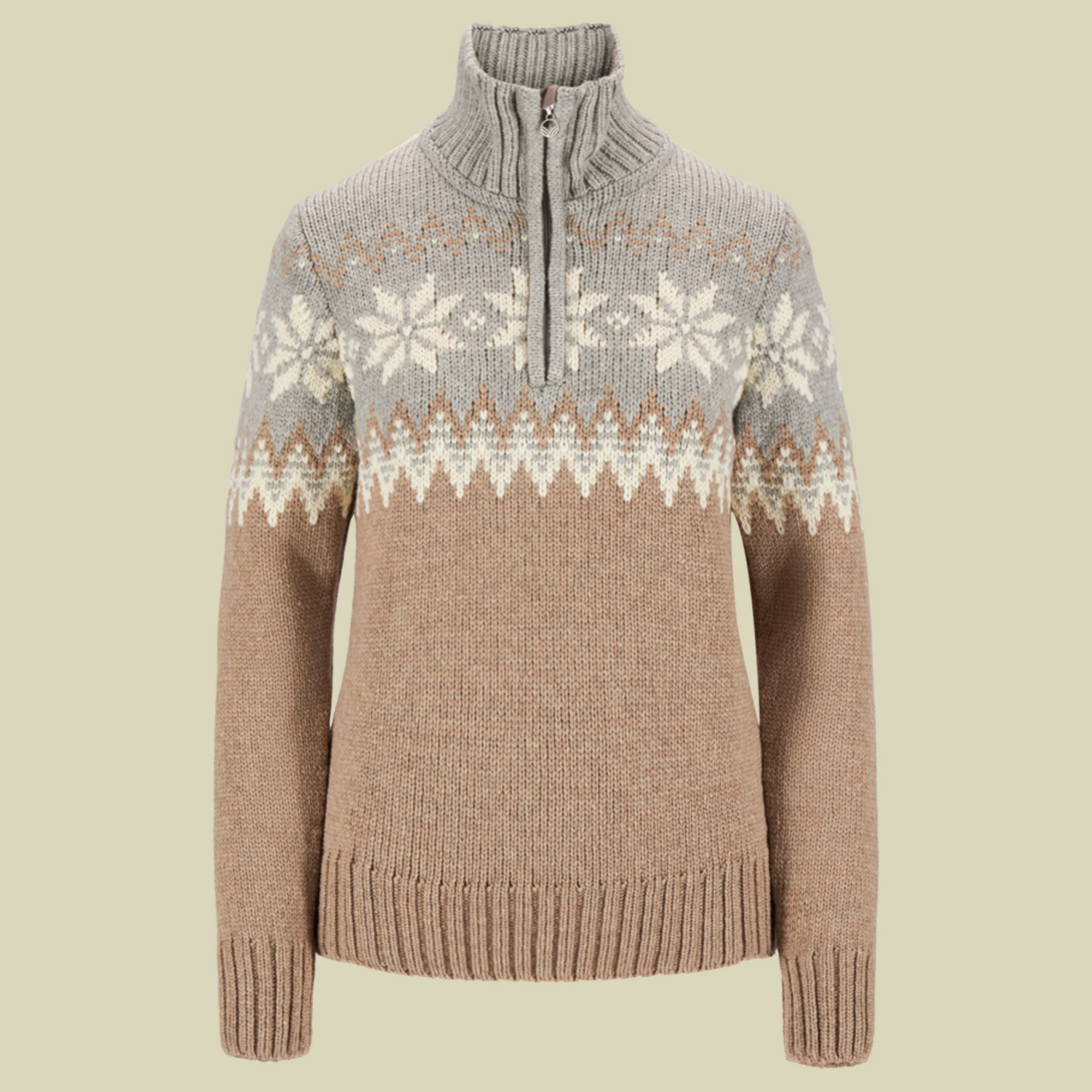 Myking Sweater Women braun XL - Farbe brown melange-light charcoal-offwhite 