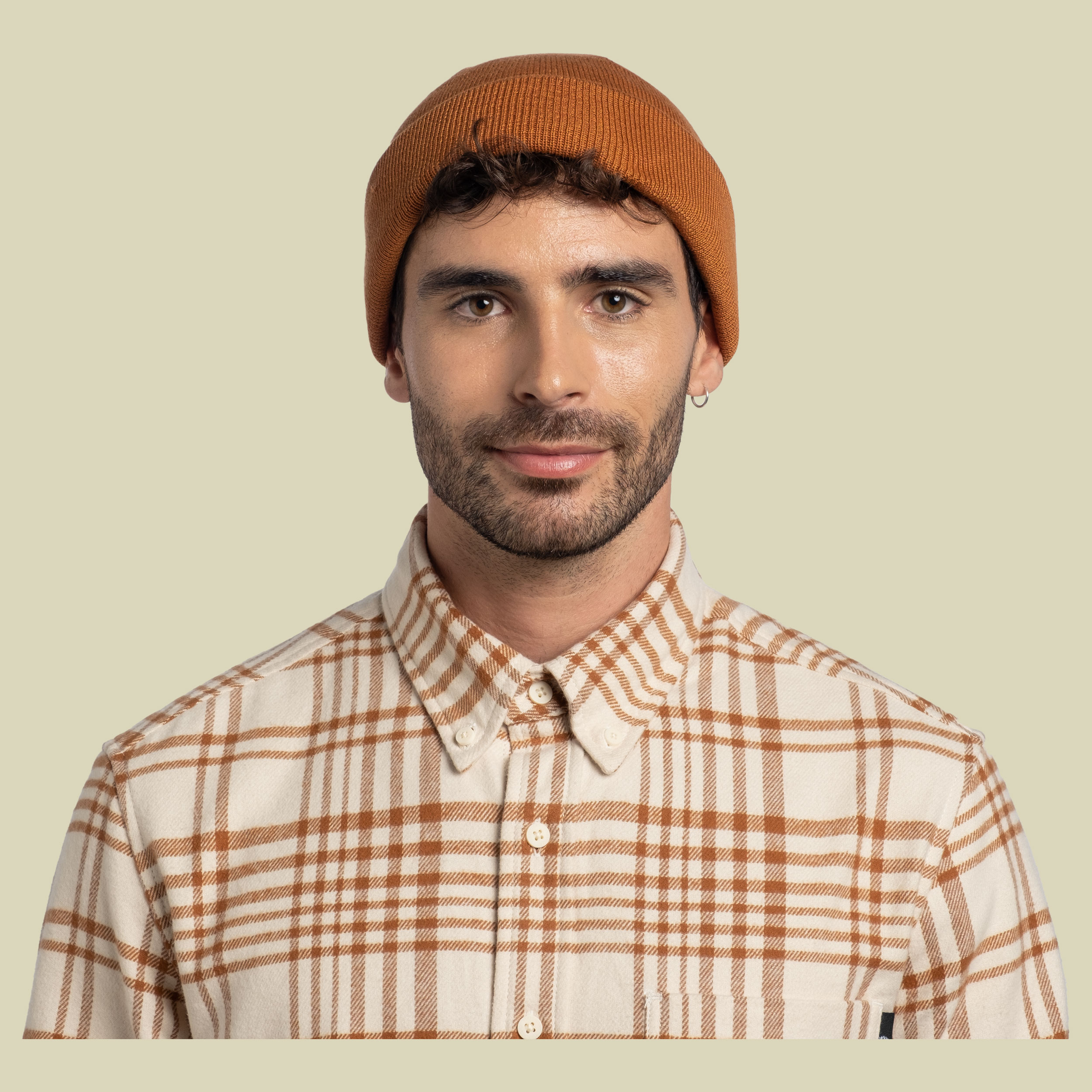 Knitted Hat Lilon Fisherman one size braun - copper