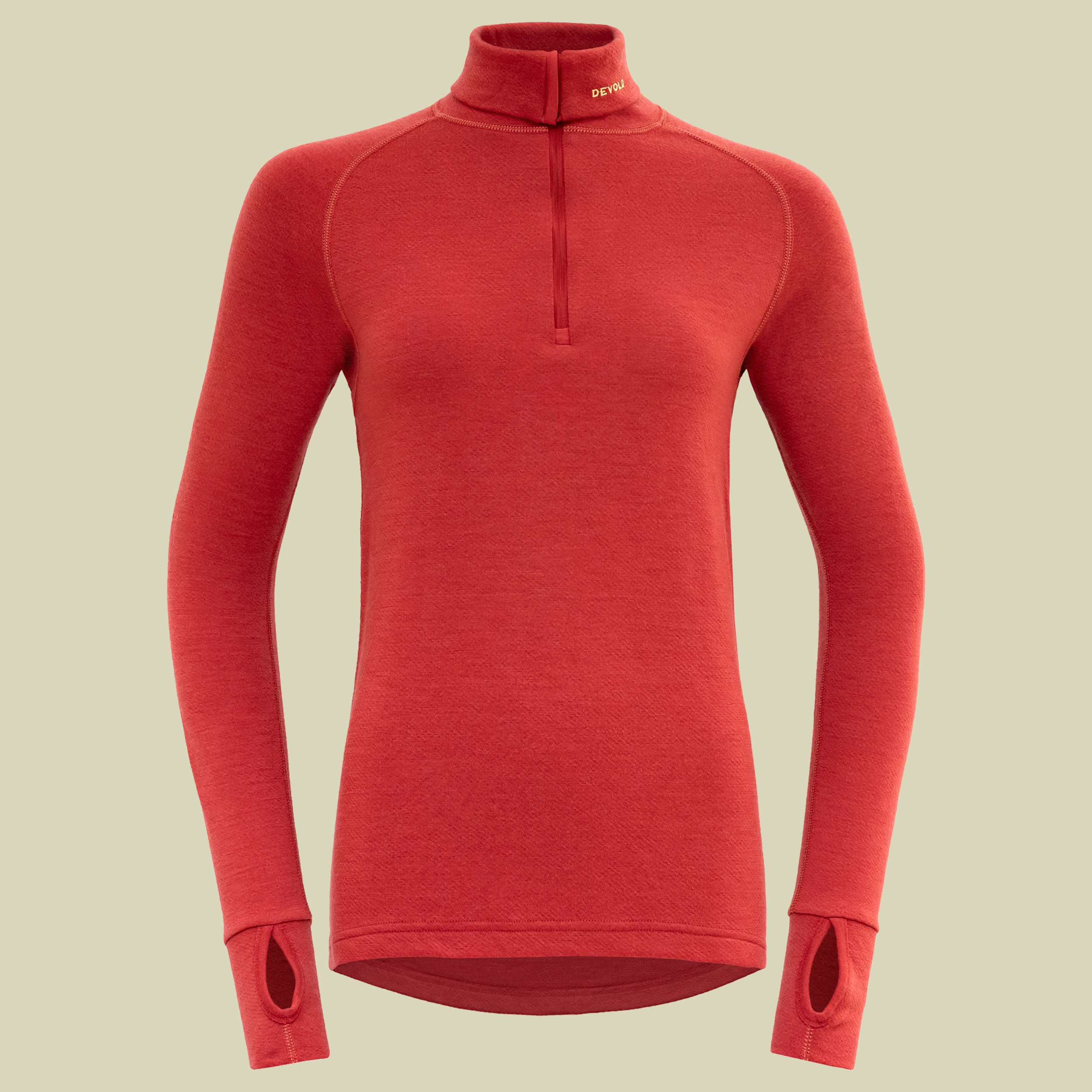 Expedition Merino 235 Zip Neck Woman orange S - beauty