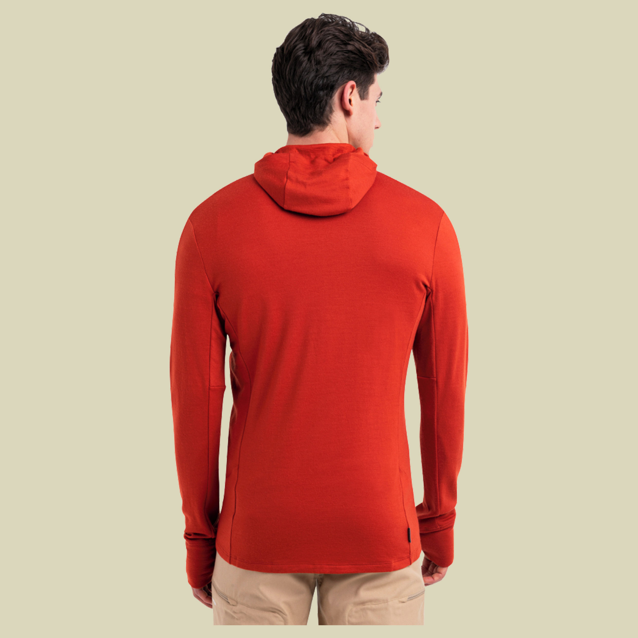 Merino 260 Quantum IV LS Zip Hoodie Men M rot - molten