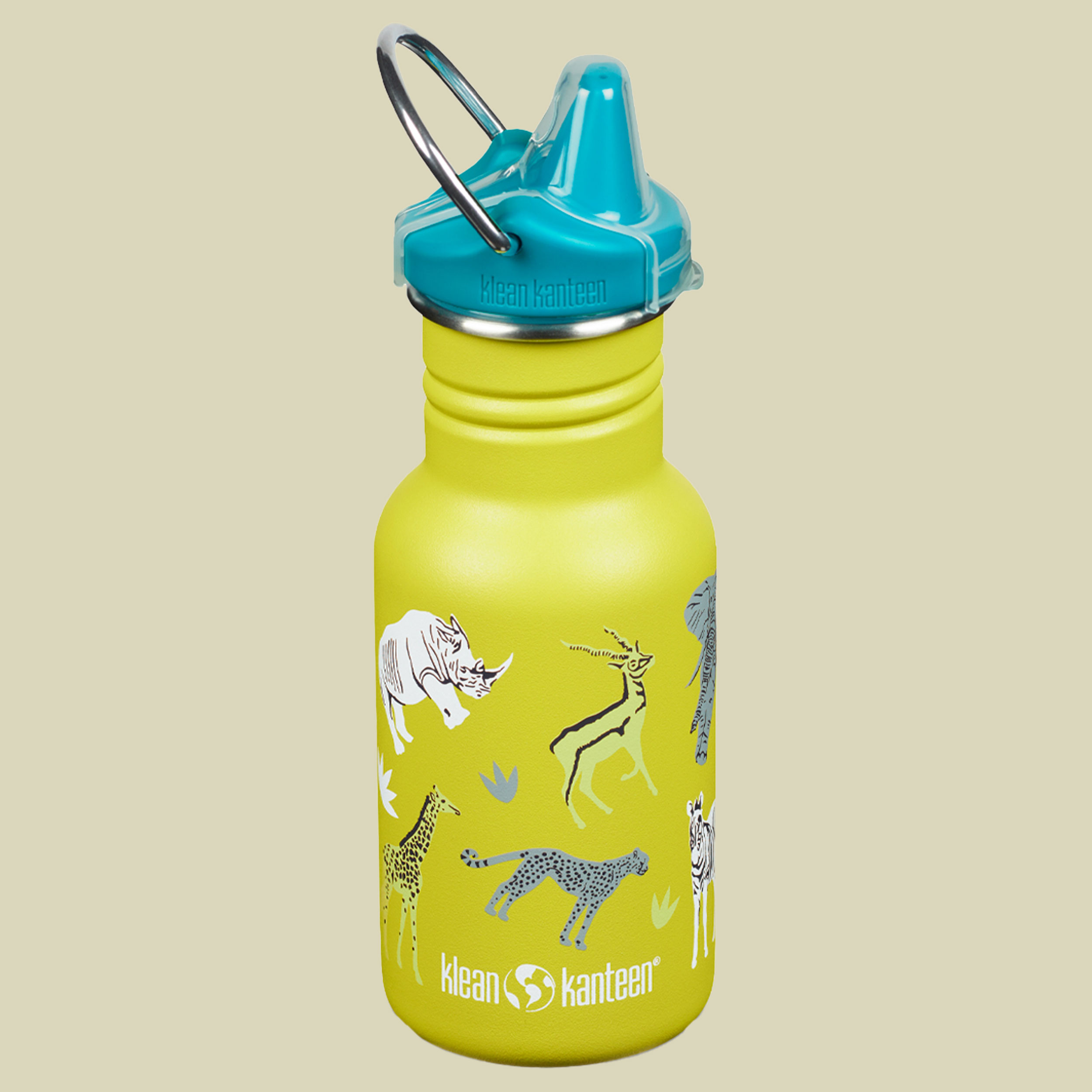 Kid Kanteen Classic Narrow mit Sippy Cap Volumen 355 Farbe safari