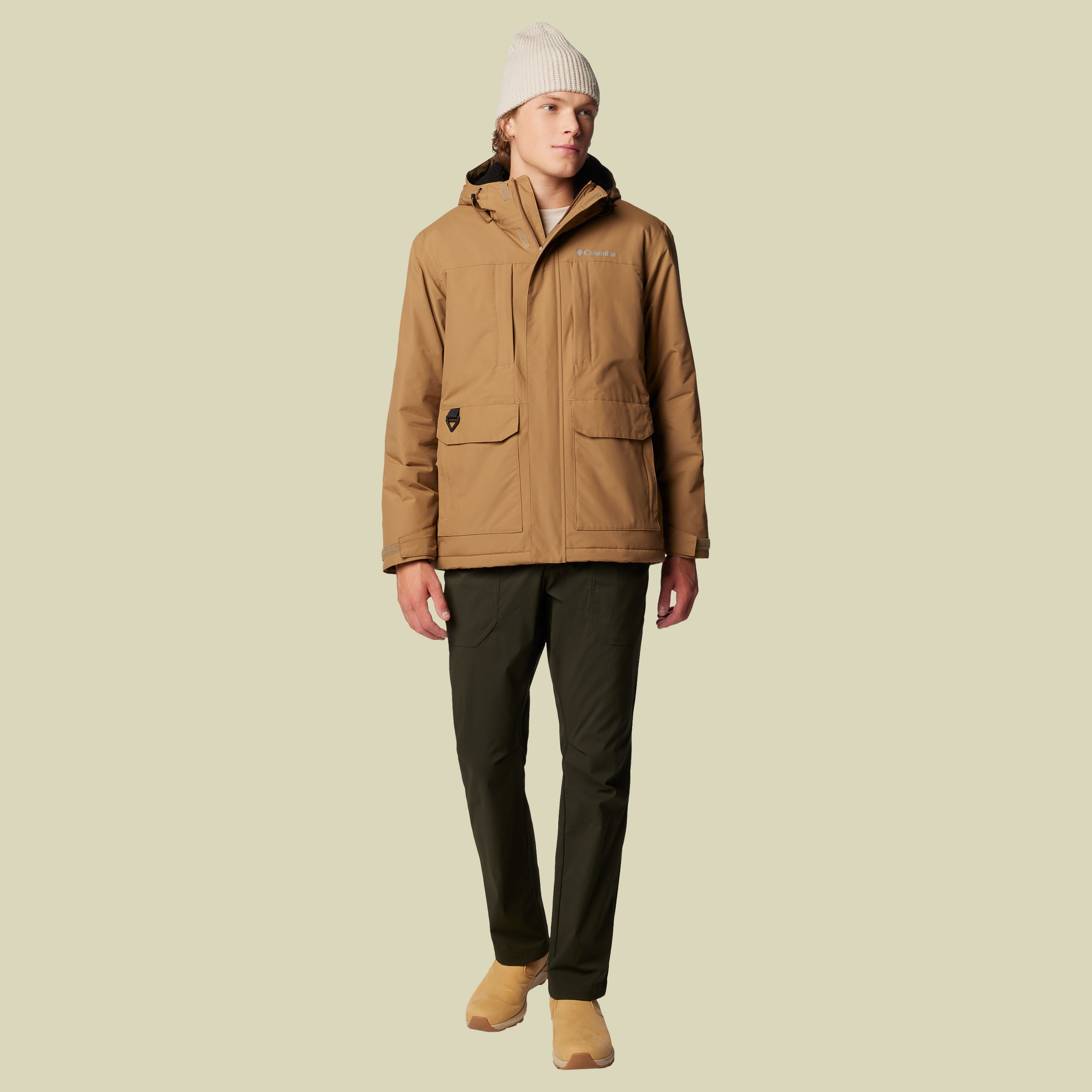 Landroamer Sherpa Lined Jacket Men M braun - Farbe delta